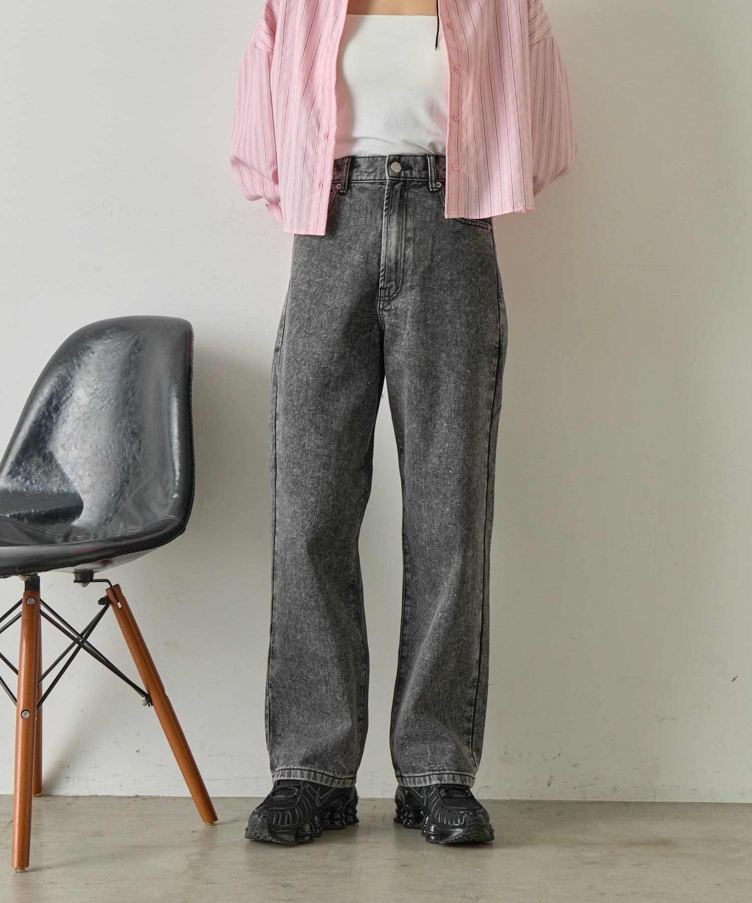 -goocy-(グーシー) 【ワードローブの軸に！】デニムストレートパンツ