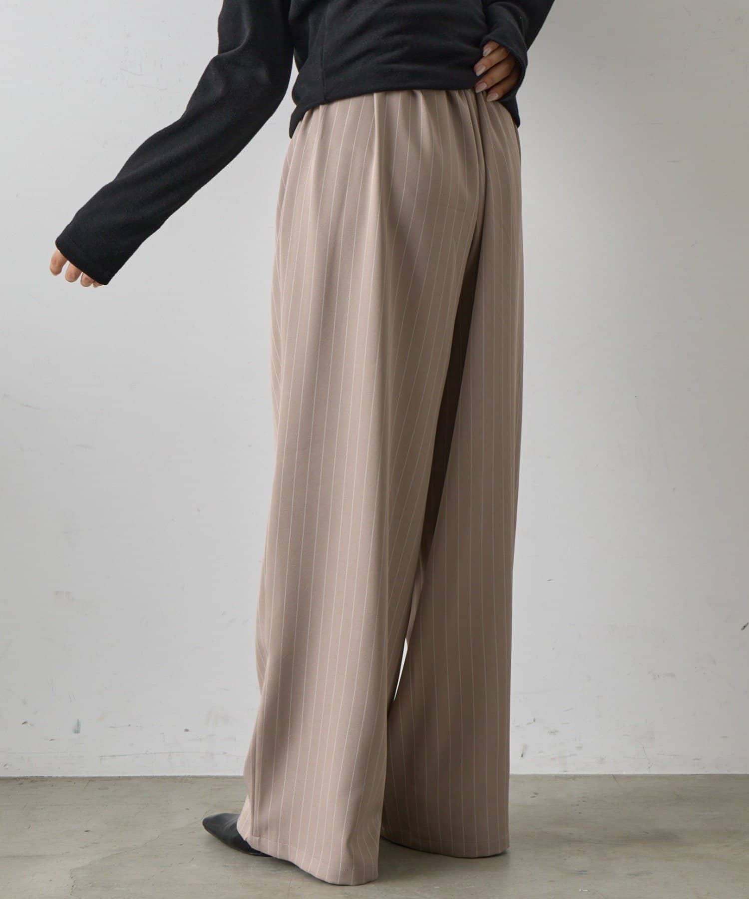 -goocy-(グーシー) 【ロングシーズン着用可能！】ストライプツータックパンツ