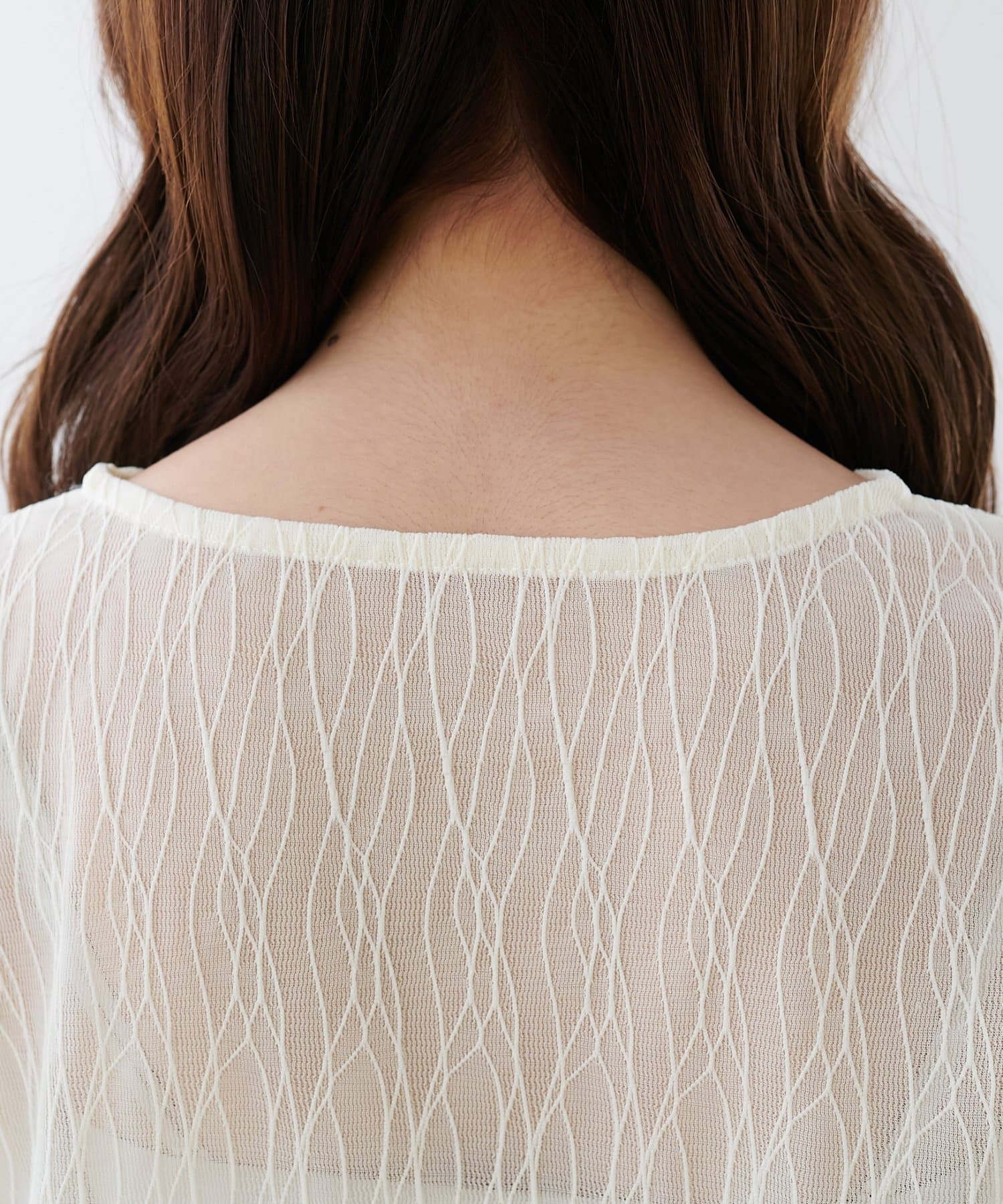 DISCOAT(ディスコート) ジャガードフレアカフスプルオーバー