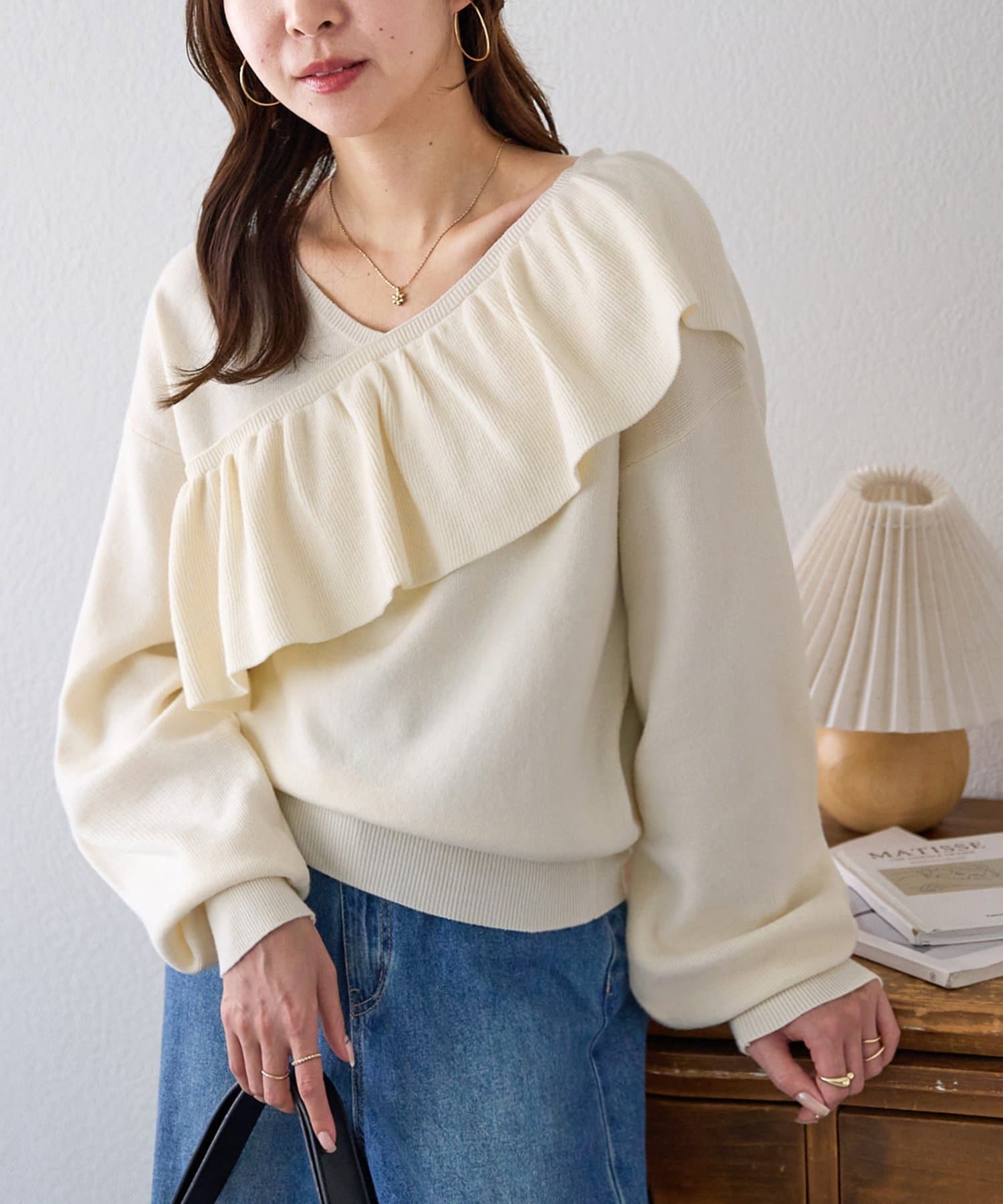 DISCOAT(ディスコート) 12/26(金) 10:00 ~ 1/5(月) 10:00まで【SELECT HAPPY BAG】シメフリルプルオーバー