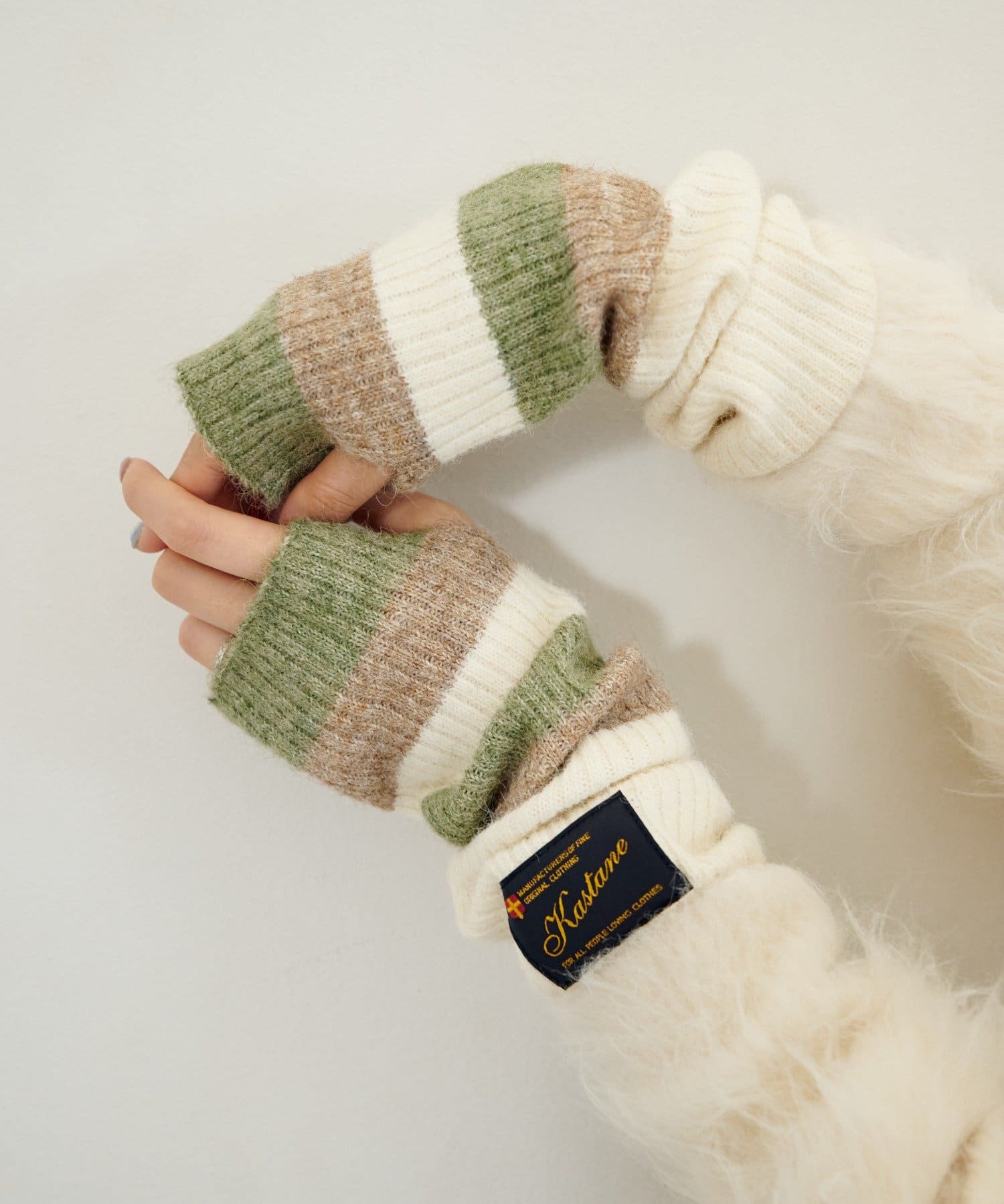 Kastane(カスタネ) ボーダーアームウォーマー