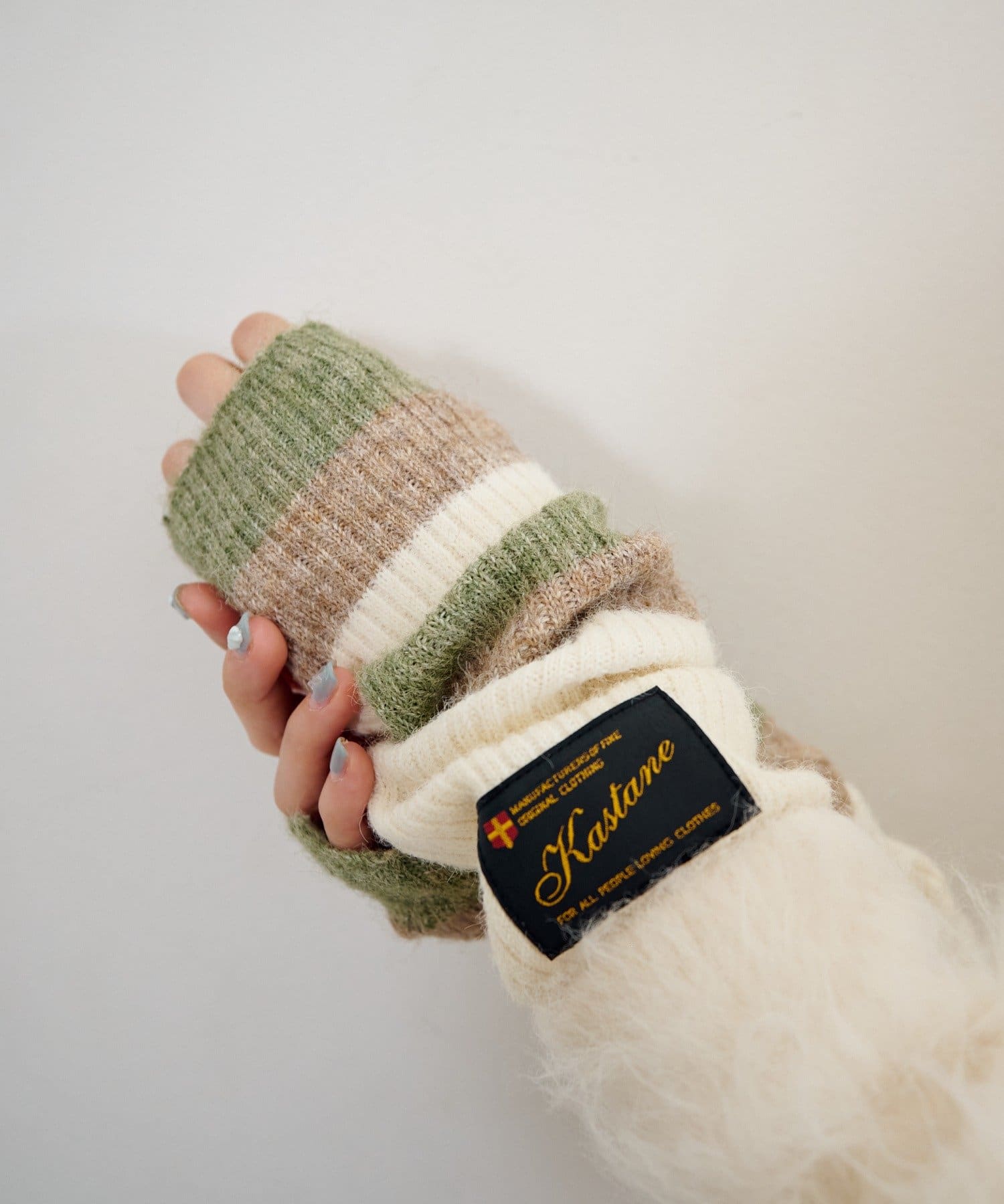 Kastane(カスタネ) ボーダーアームウォーマー