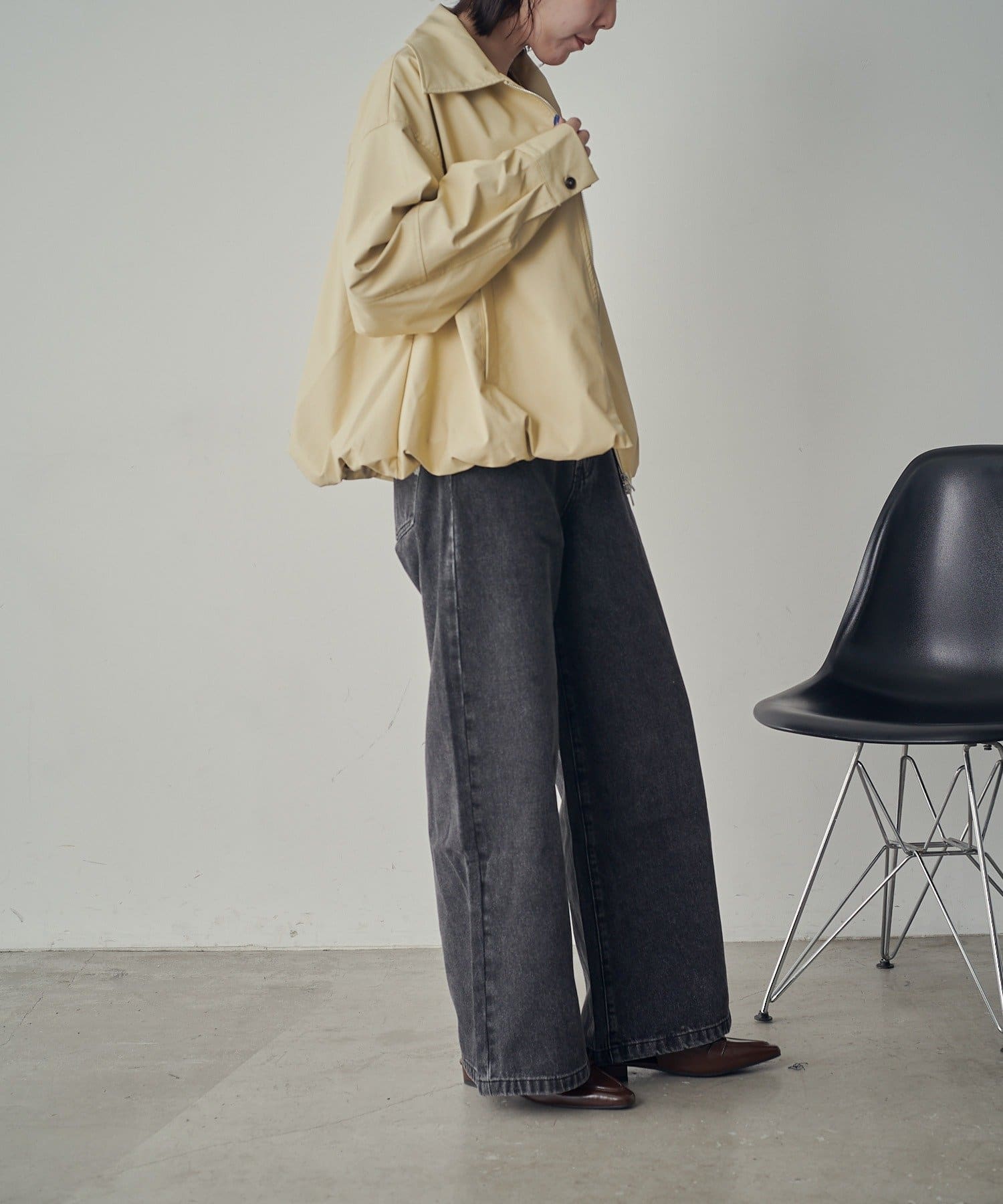 -goocy-(グーシー) ポケットレースワイドデニム