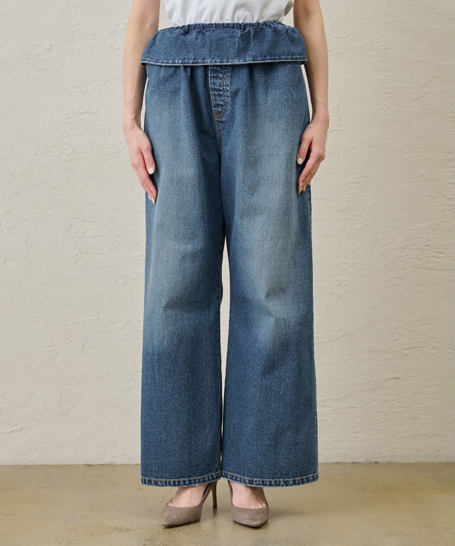 Whim Gazette(ウィム ガゼット) フリルデニムパンツ