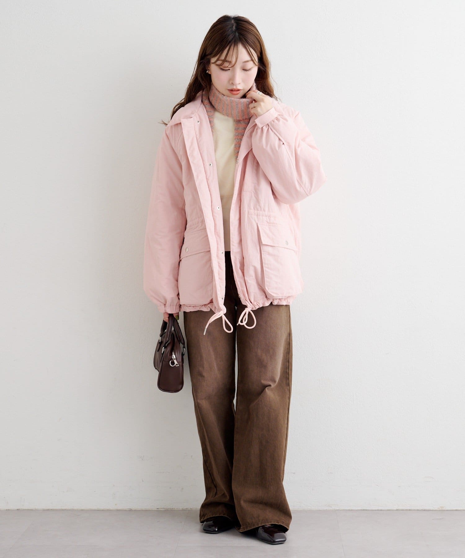 Kastane(カスタネ) B ウエストギャザーナイロンコート