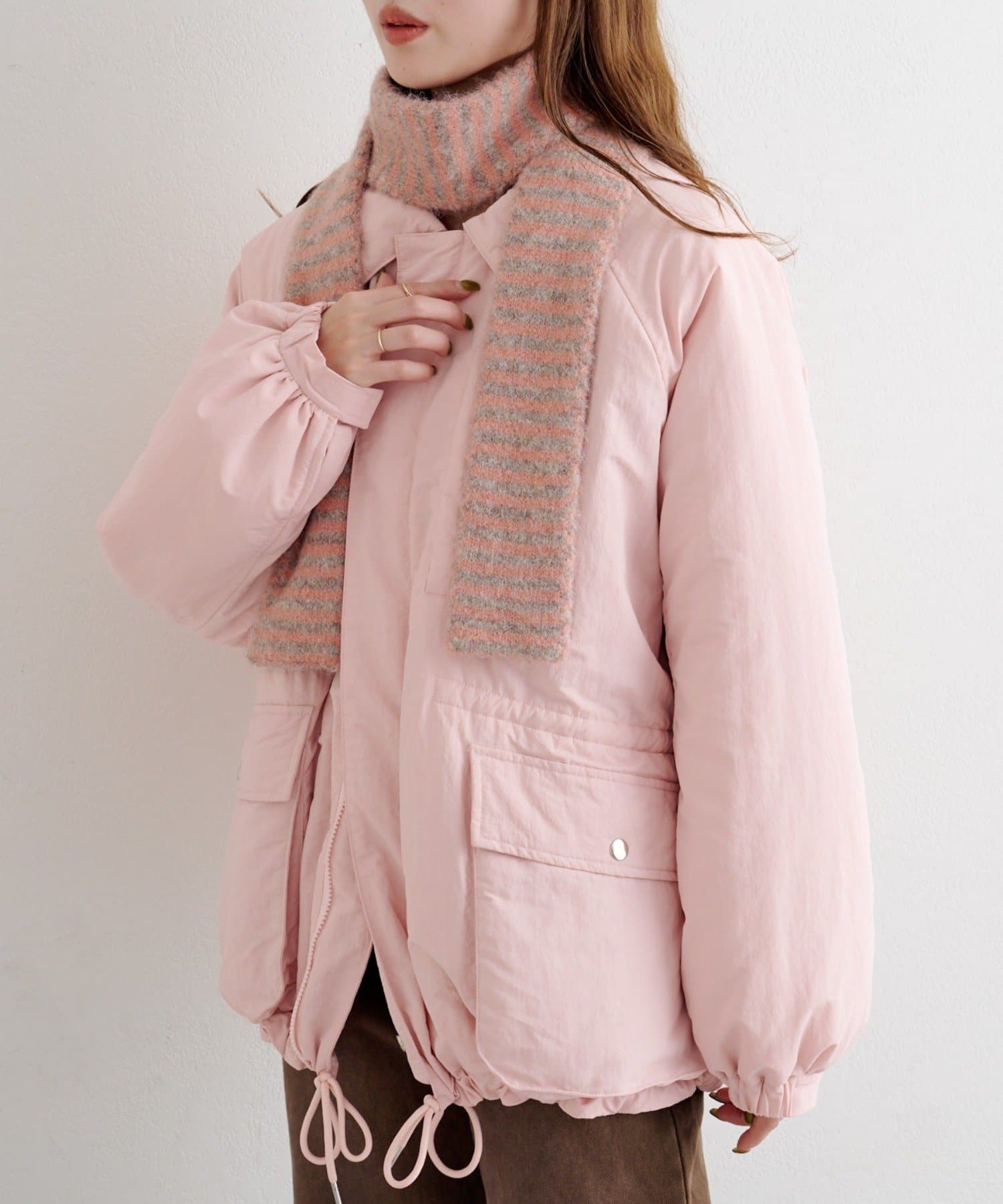 Kastane(カスタネ) B ウエストギャザーナイロンコート