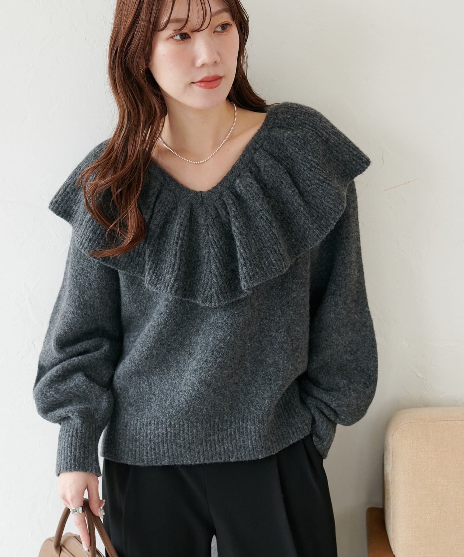 DISCOAT(ディスコート) フリルプルオーバー