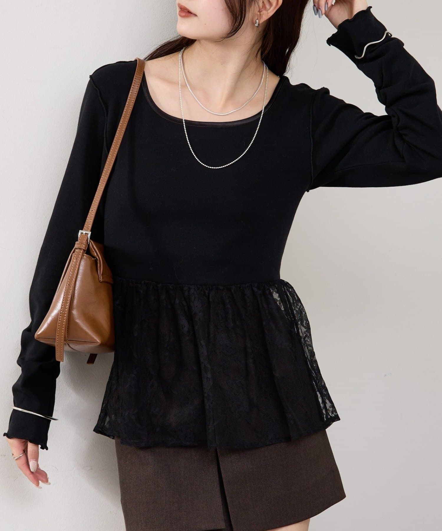 mystic(ミスティック) レースドッキングロンT