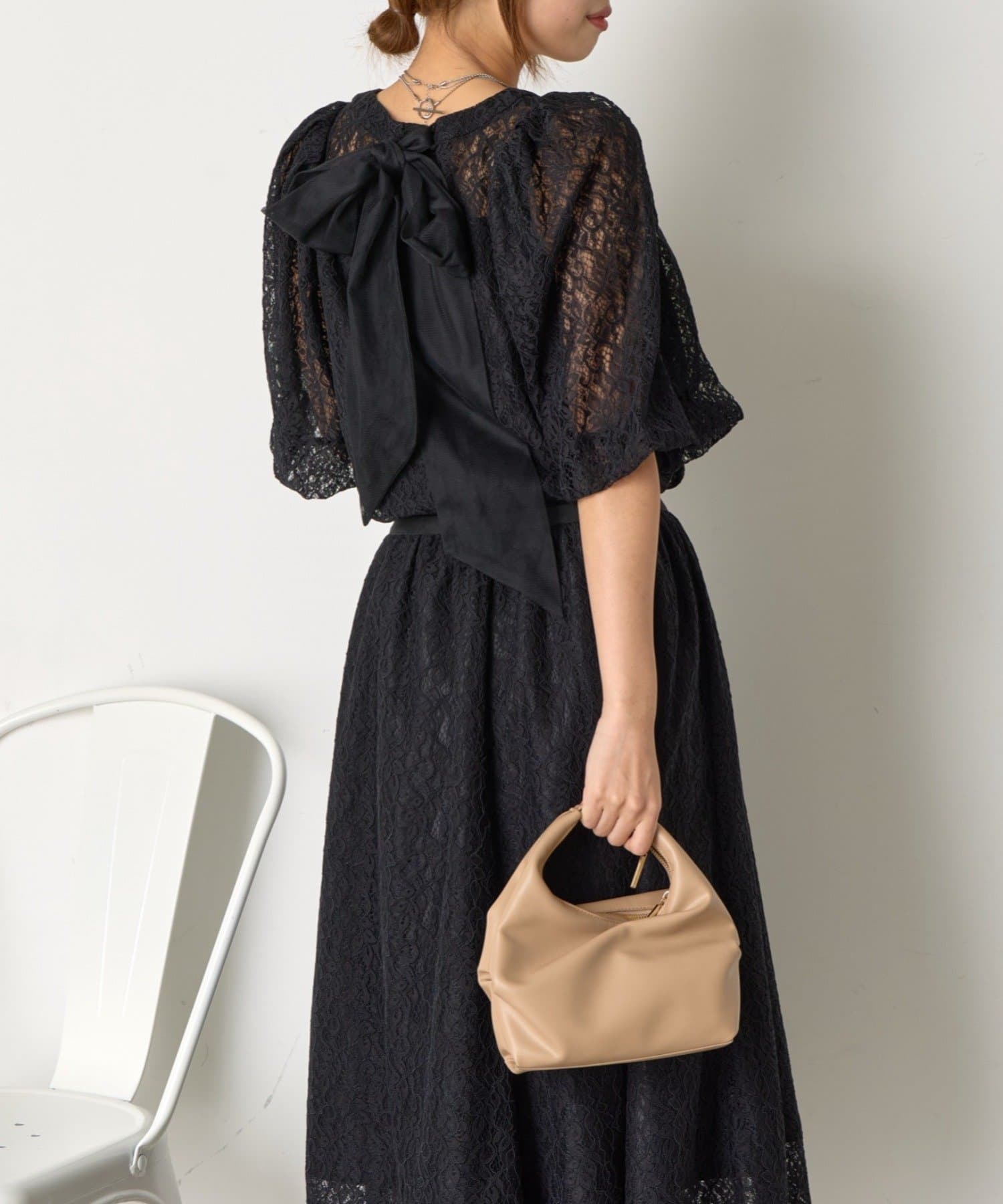 Jena　espace merveilleux(ジェナ　エスパスメルヴェイユ) 【さわ企画】【WEB限定】レースリボンタイセットアップ