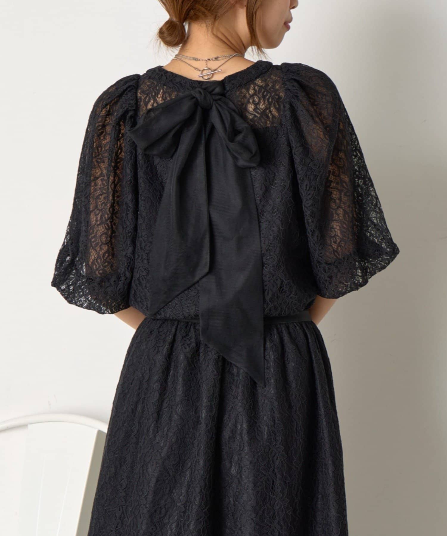 Jena　espace merveilleux(ジェナ　エスパスメルヴェイユ) 【さわ企画】【WEB限定】レースリボンタイセットアップ