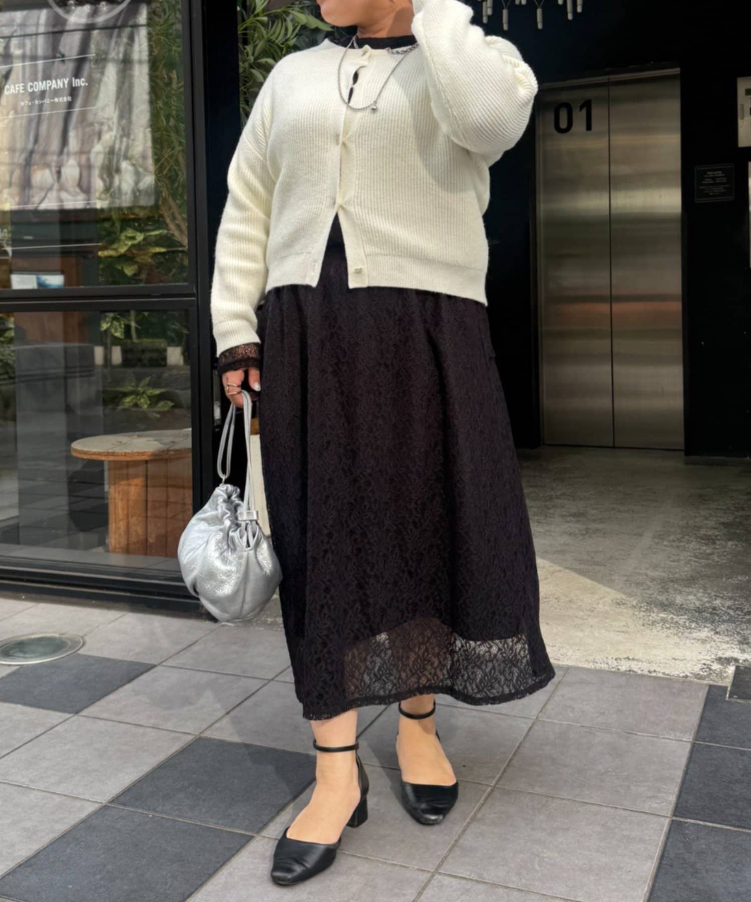 Jena　espace merveilleux(ジェナ　エスパスメルヴェイユ) 《さわ企画》【着回し抜群/オケージョン】レースリボンセットアップ