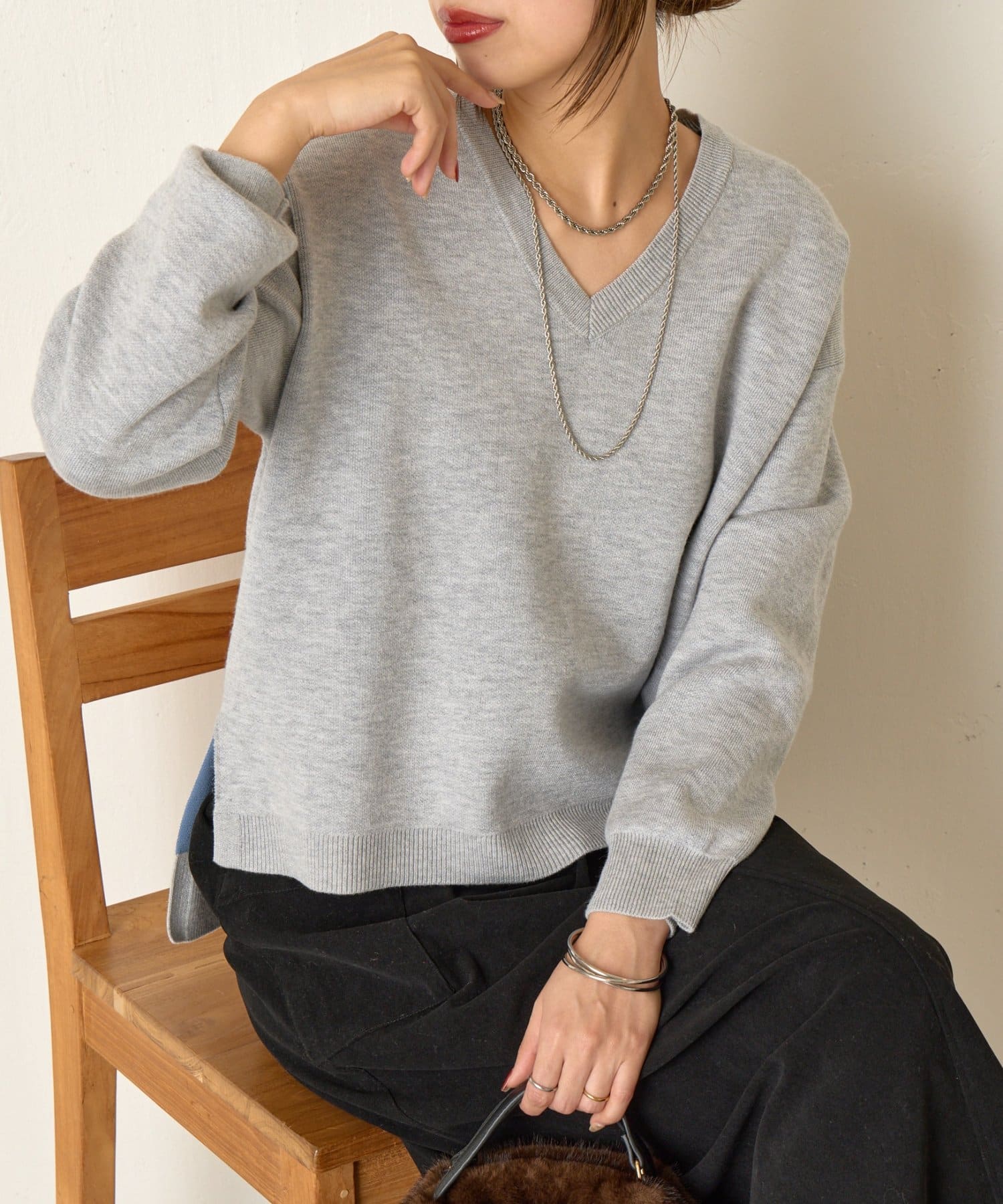 Jena　espace merveilleux(ジェナ　エスパスメルヴェイユ) WフェイスVニット