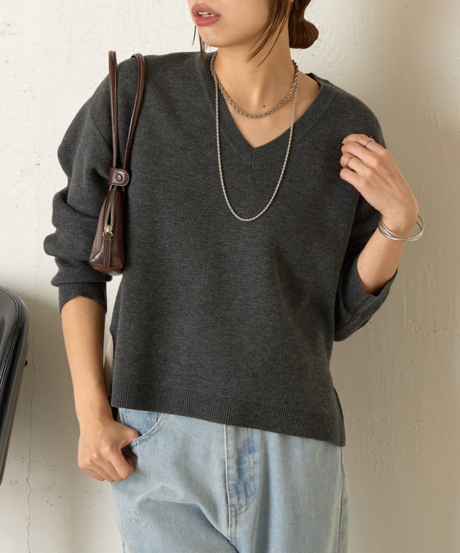 Jena　espace merveilleux(ジェナ　エスパスメルヴェイユ) WフェイスVニット