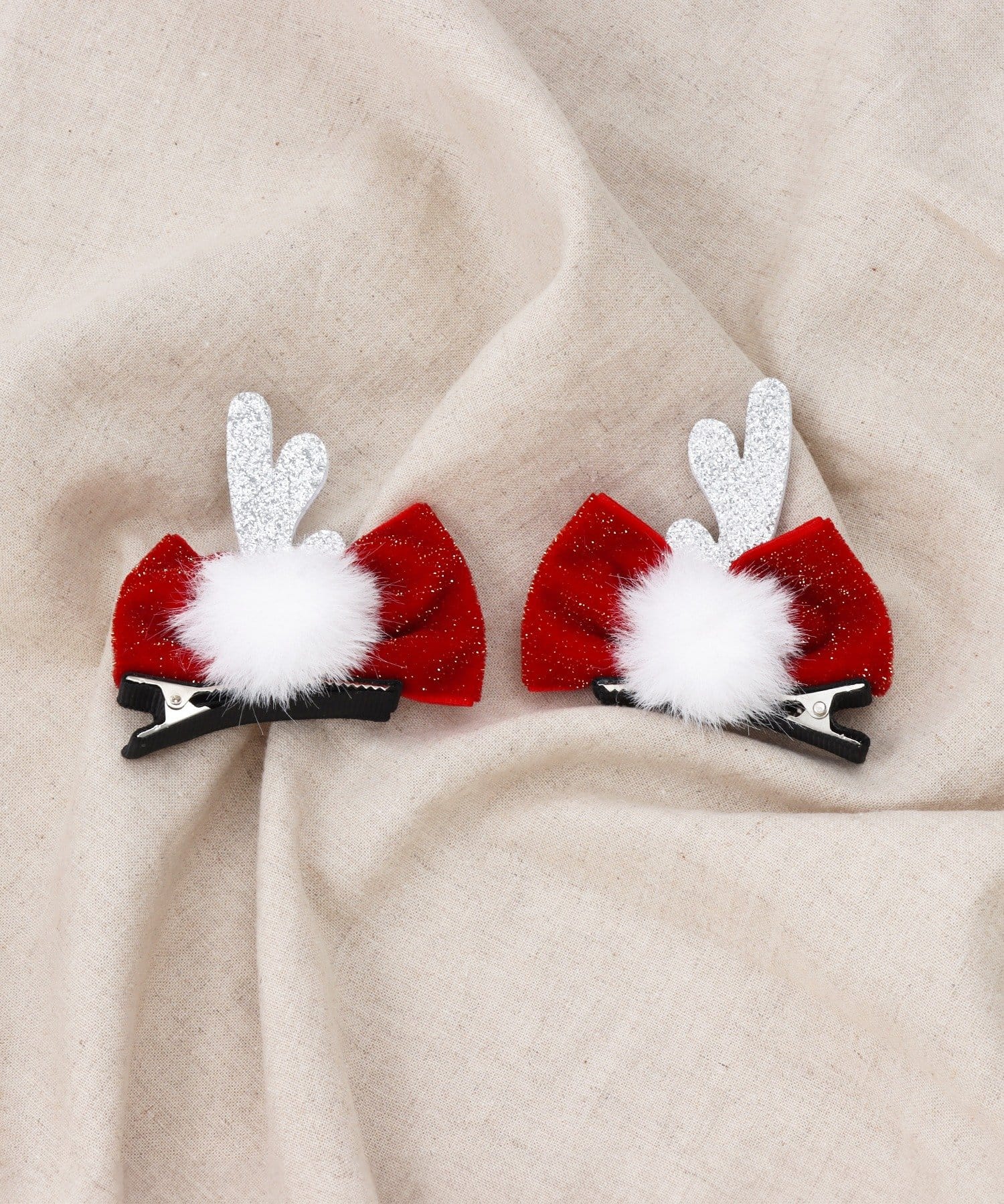 3COINS(スリーコインズ) フェイクファーリボン角クリップ／KIDS