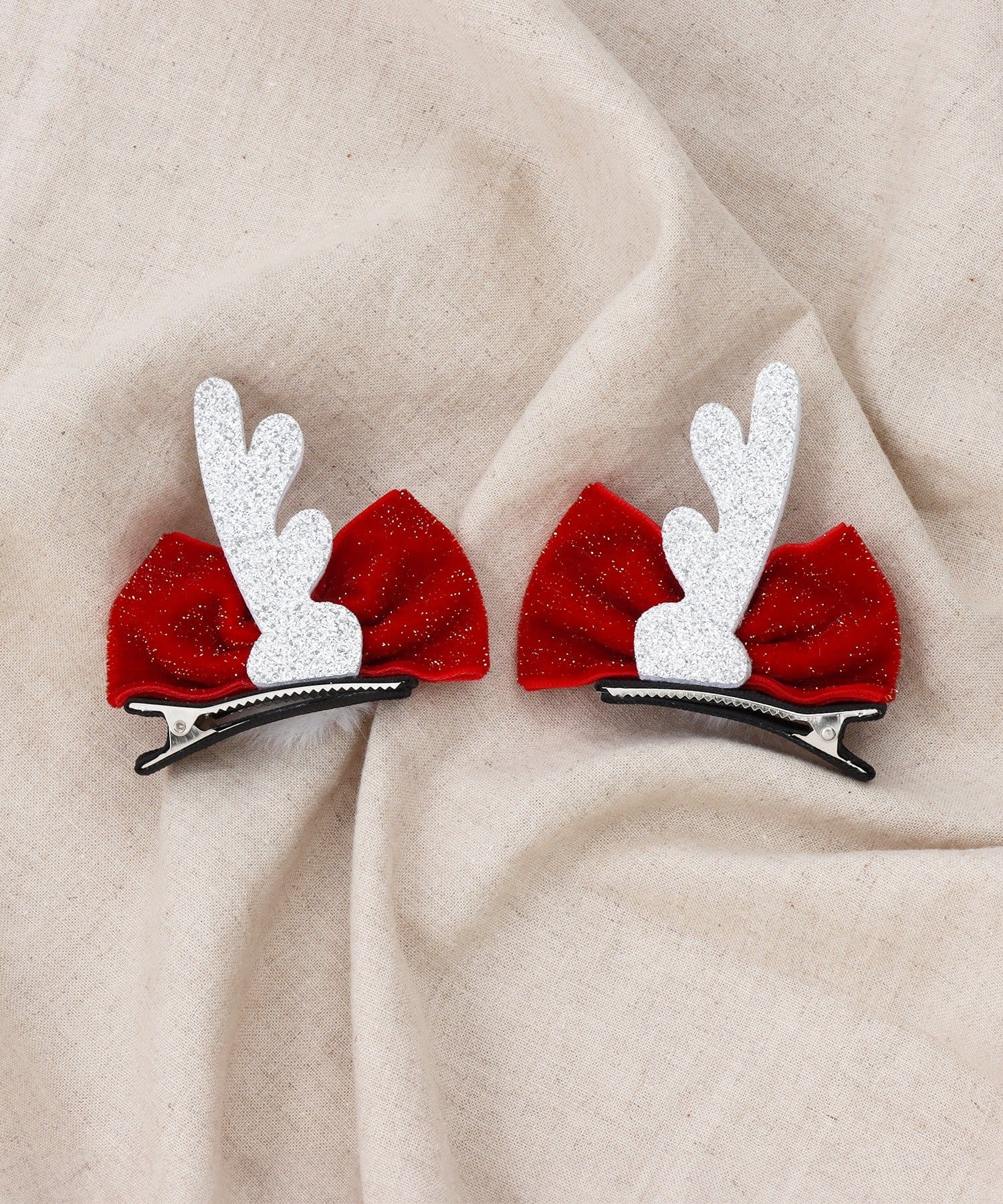 3COINS(スリーコインズ) フェイクファーリボン角クリップ／KIDS