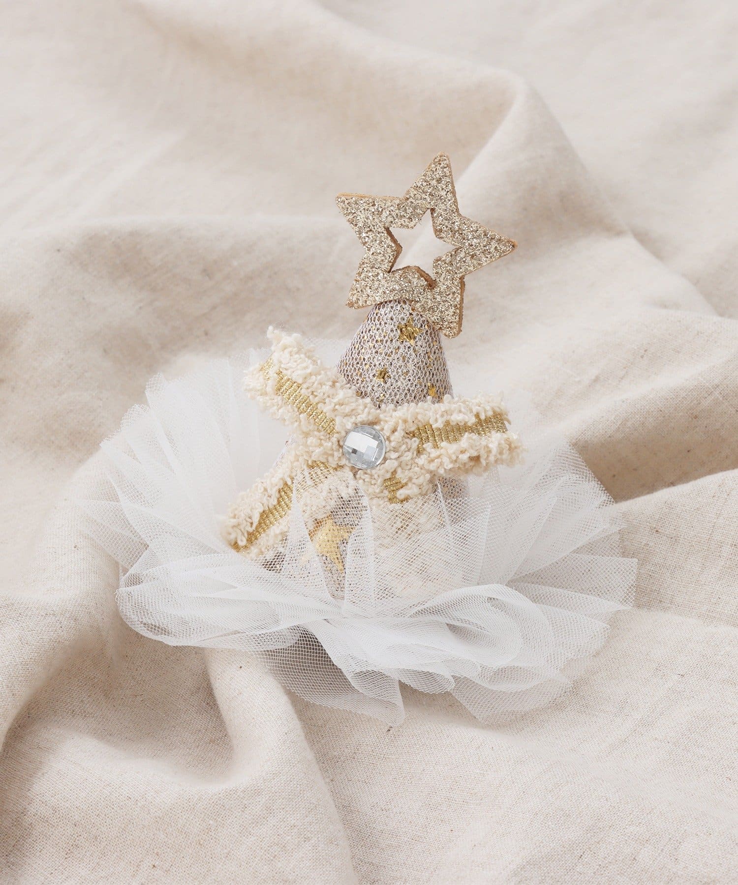 3COINS(スリーコインズ) ビックリボンチュールツリークリップ／KIDS