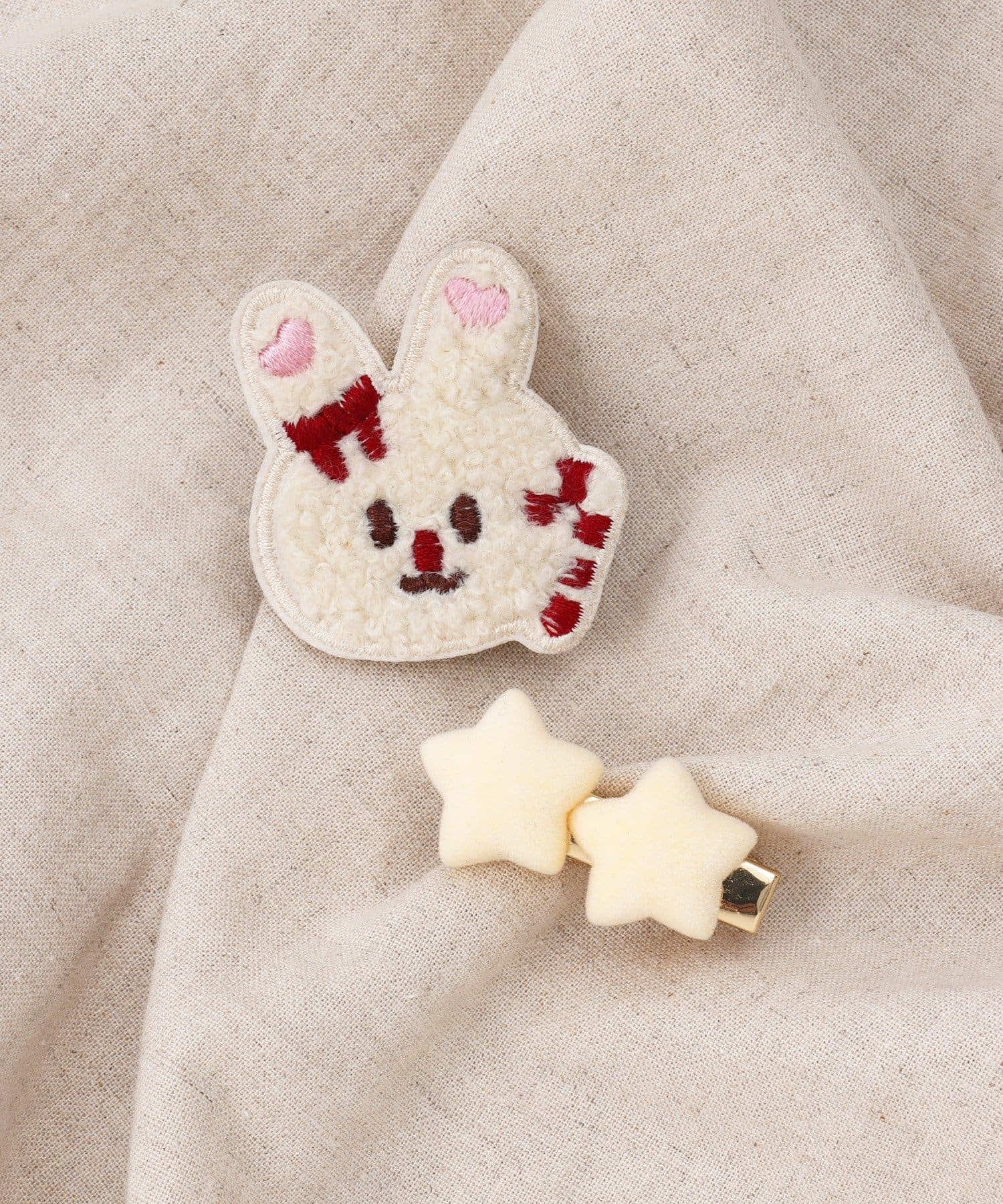 3COINS(スリーコインズ) クリスマスモチーフアニマルクリップ2個セット／KIDS