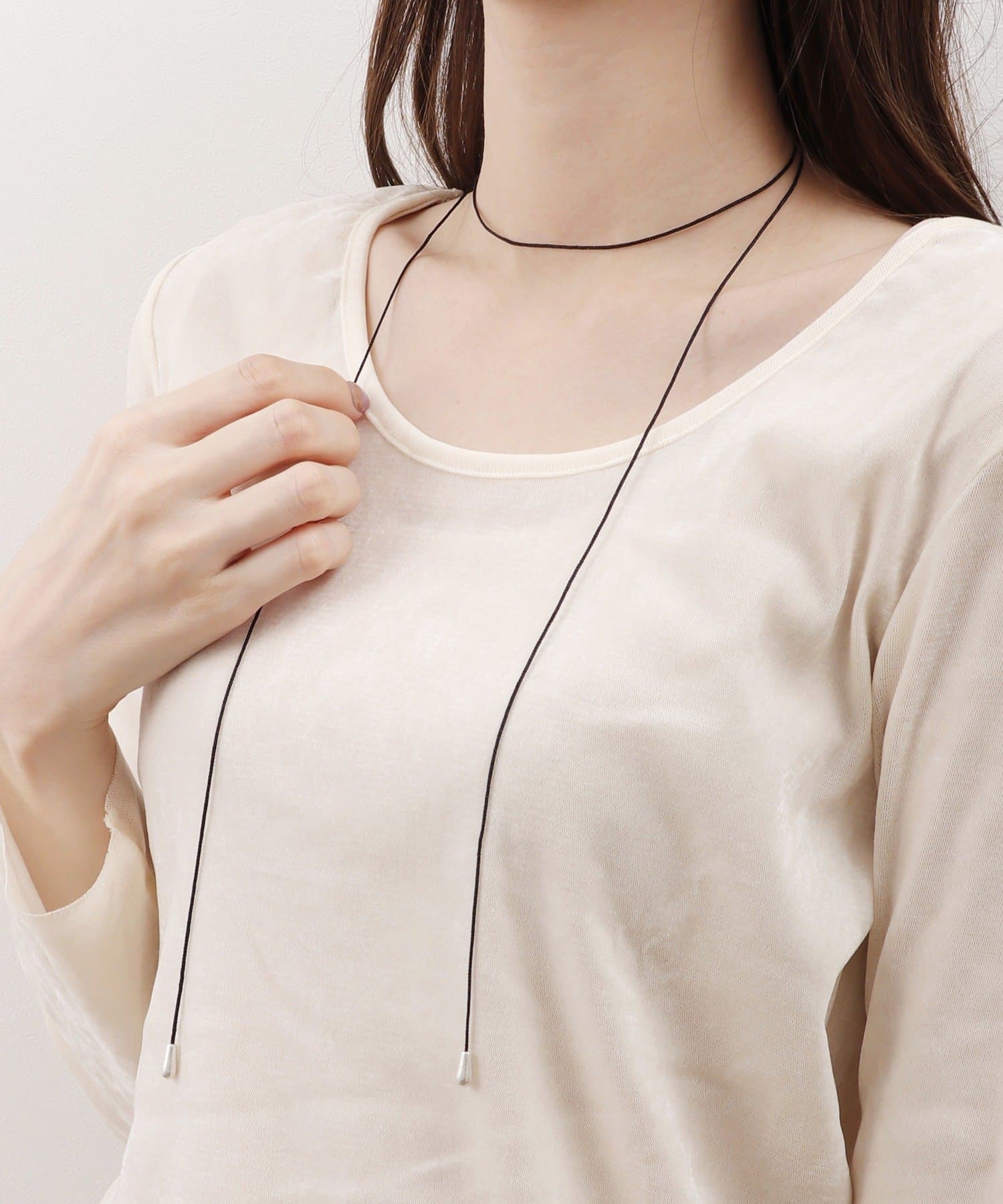 3COINS(スリーコインズ) ロングコードメタルチョーカー