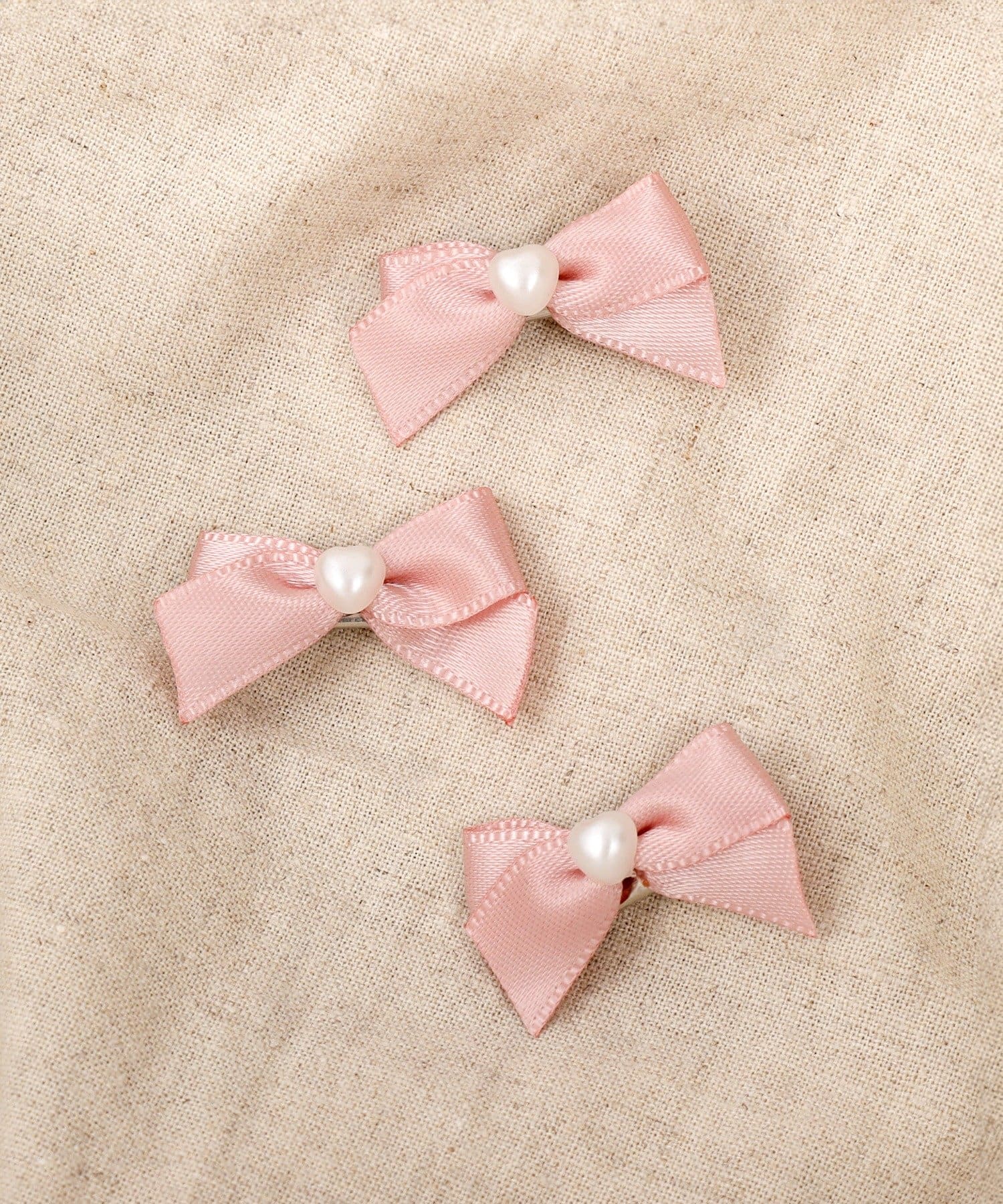 3COINS(スリーコインズ) ハートリボンクリップ3個セット／KIDS