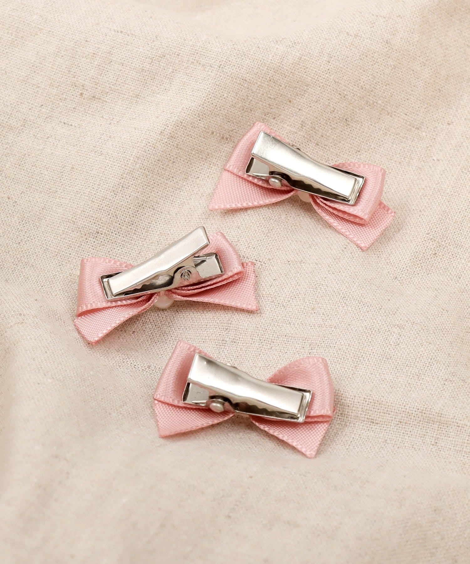 3COINS(スリーコインズ) ハートリボンクリップ3個セット／KIDS