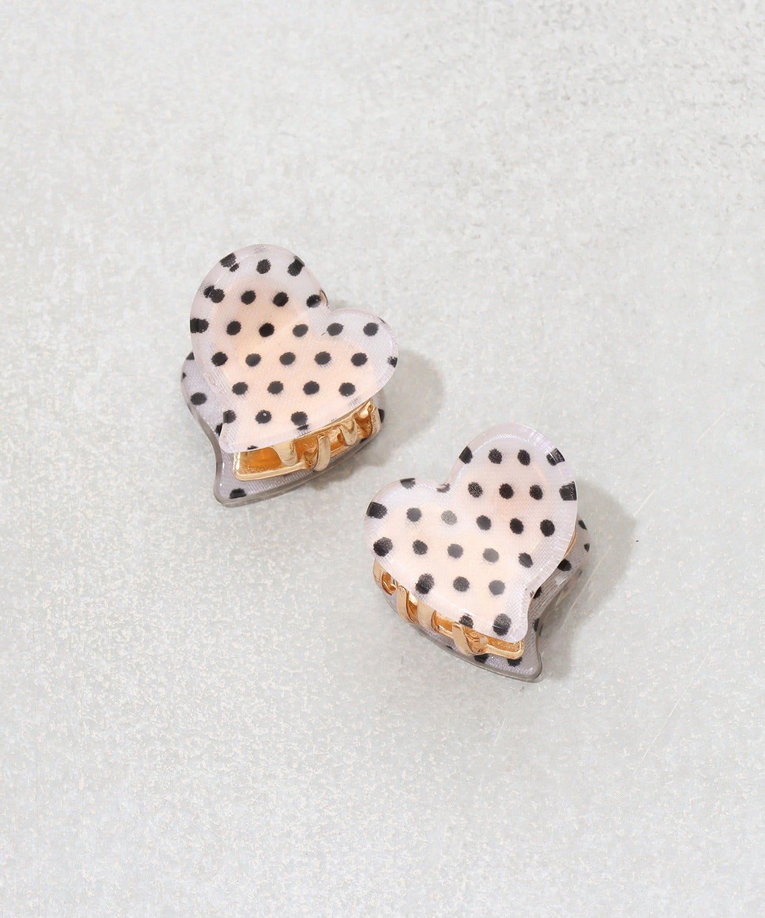 3COINS(スリーコインズ) ドットハートミニクリップ2個セット