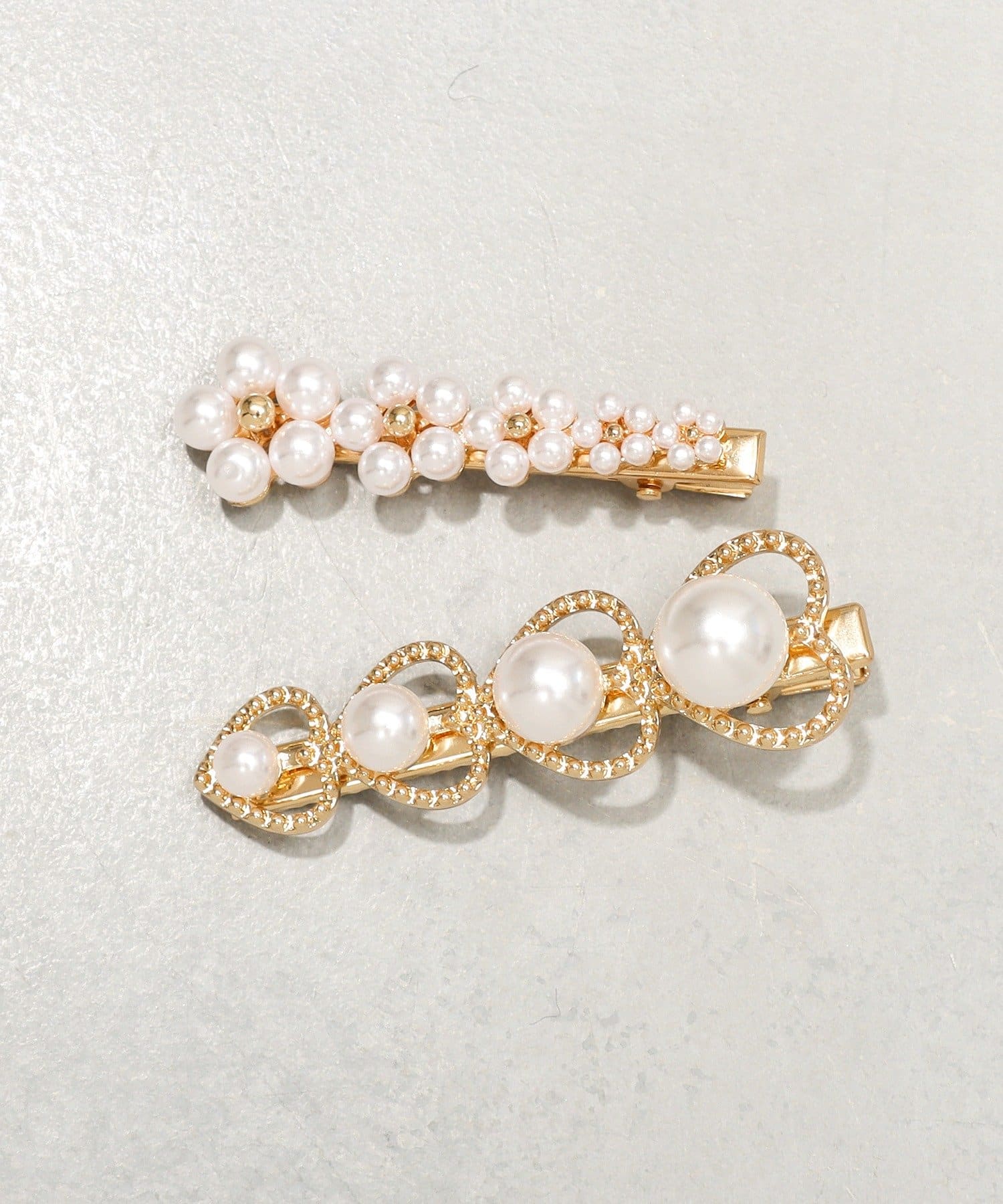 3COINS(スリーコインズ) パールデザインクリップ2個セット