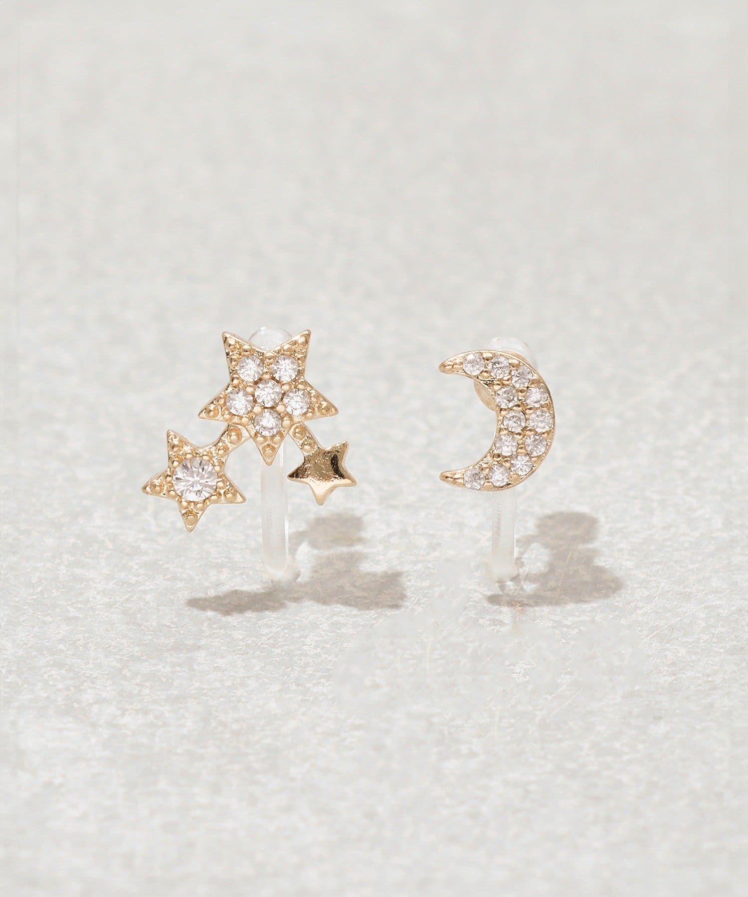 3COINS(スリーコインズ) スタームーン樹脂イヤリング