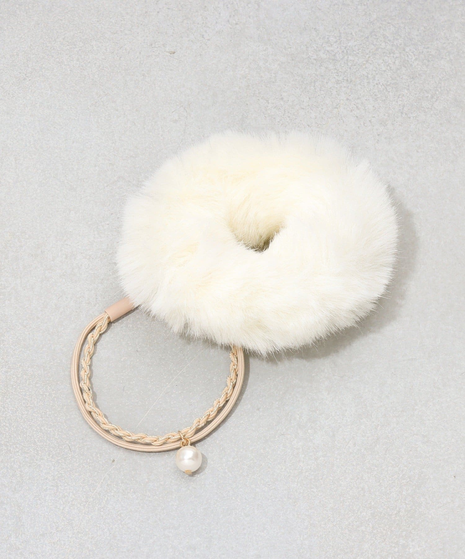 3COINS(スリーコインズ) フェイクファーパールポニー2個セット