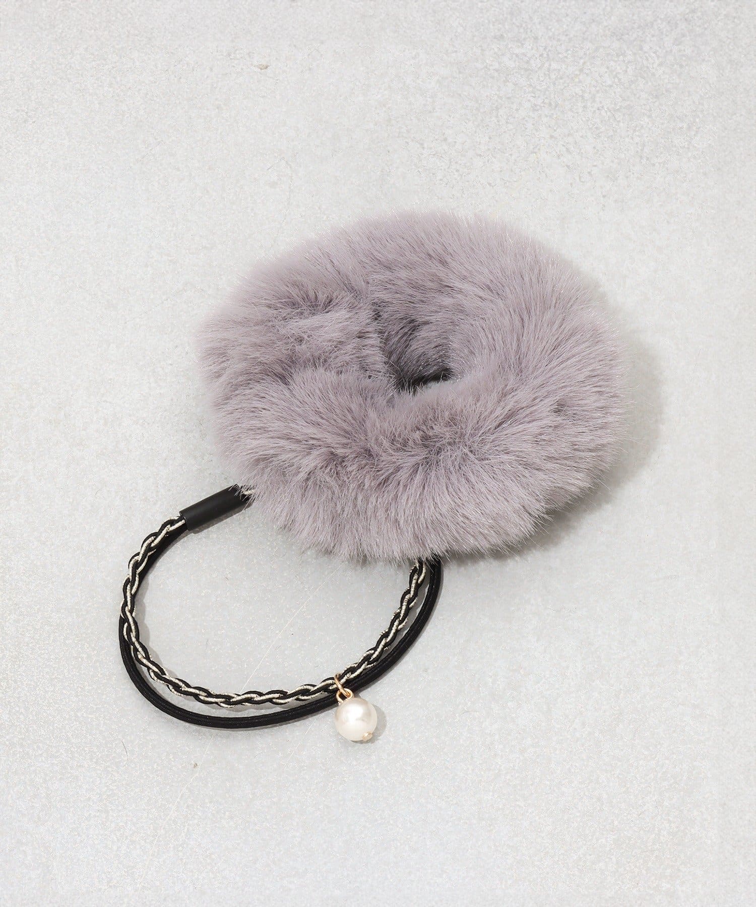 3COINS(スリーコインズ) フェイクファーパールポニー2個セット