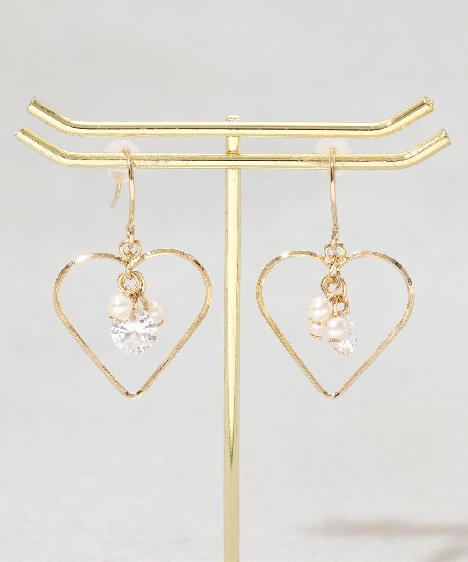 3COINS(スリーコインズ) ハートインパーツピアス