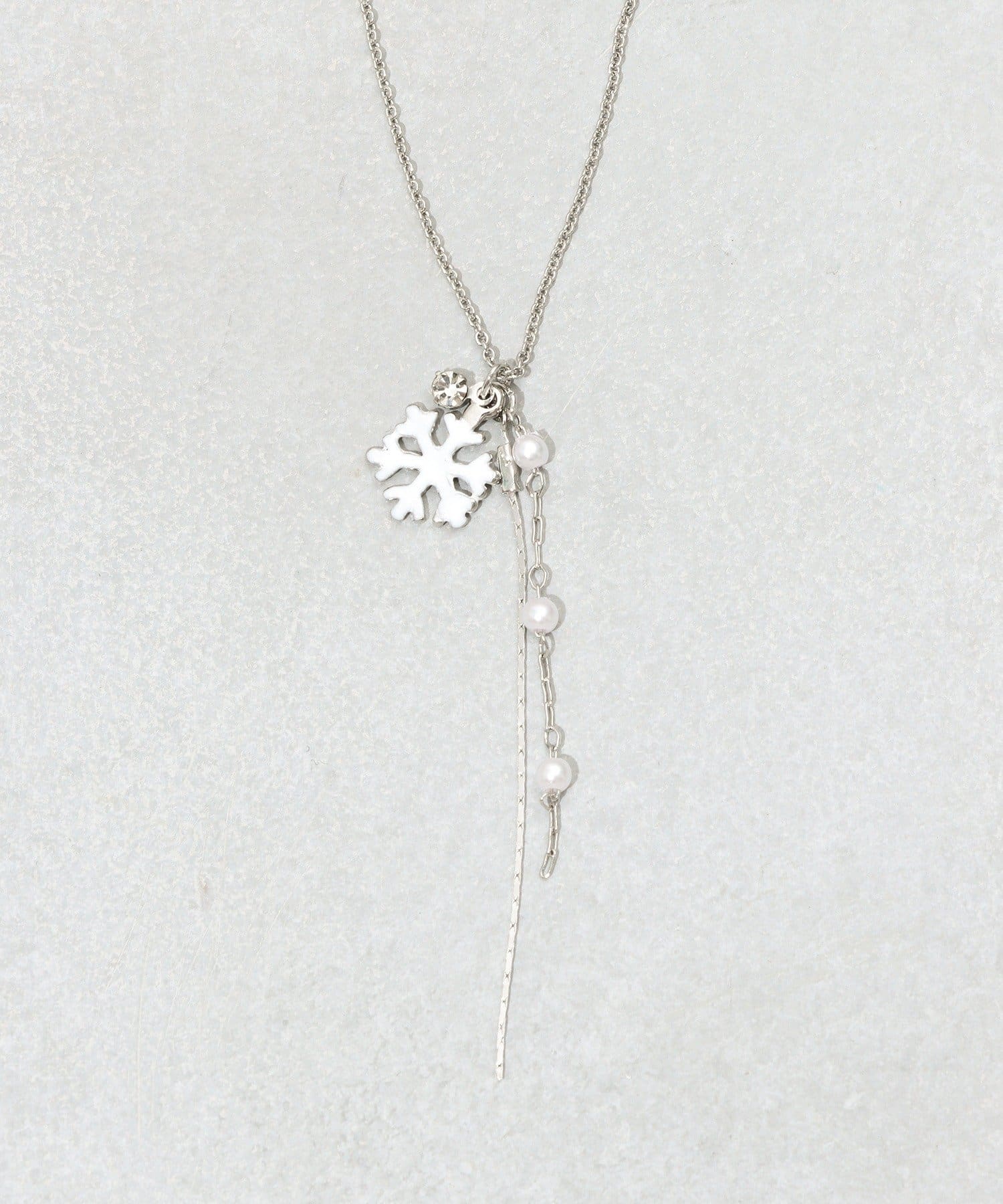 3COINS(スリーコインズ) ケッショウロングネックレス