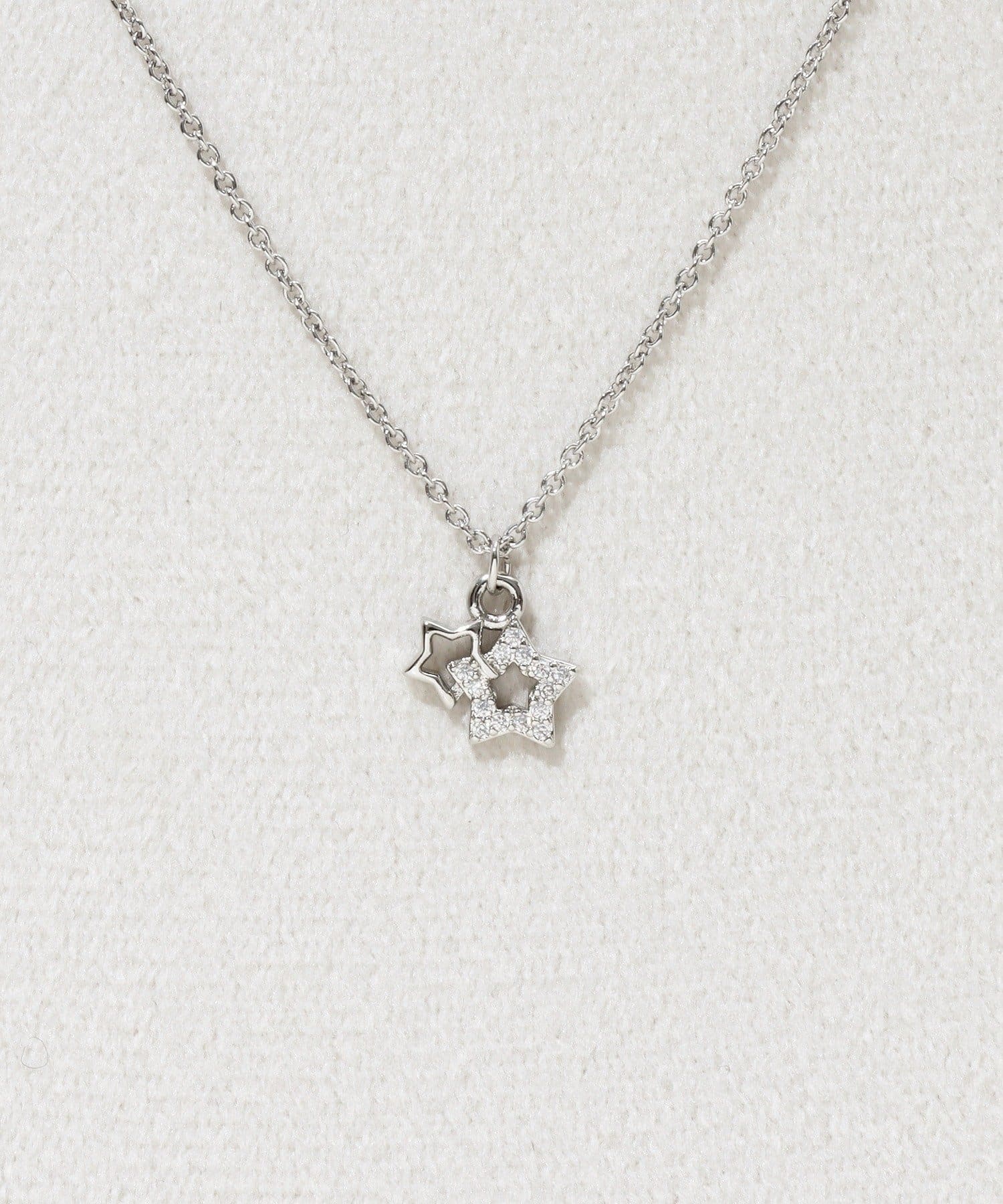 3COINS(スリーコインズ) ダブルスターショートネックレス