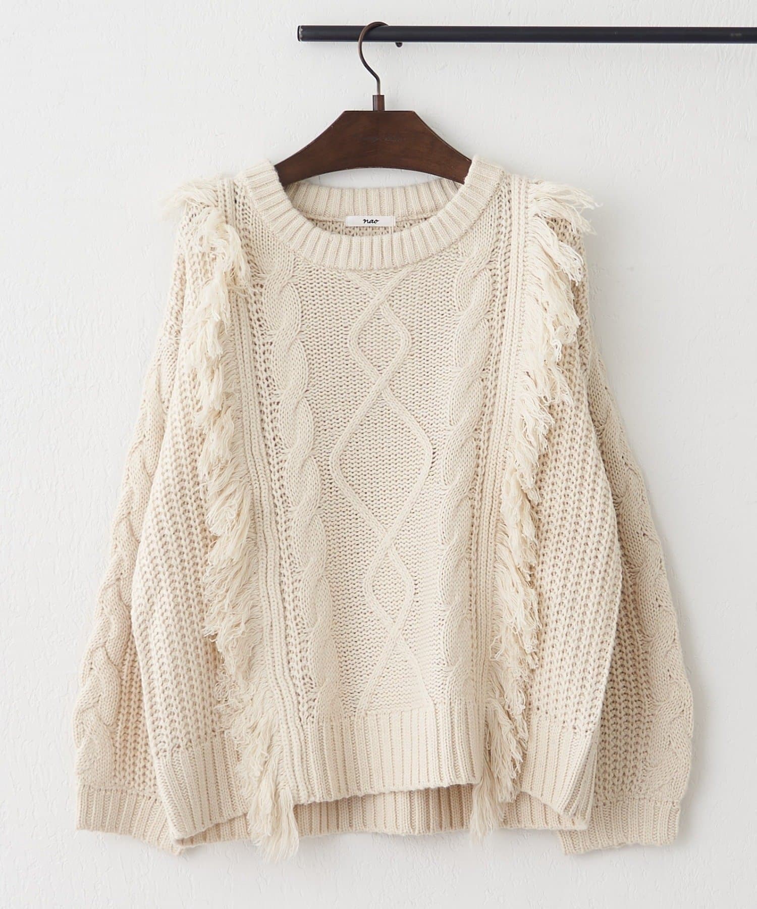 NICE CLAUP / OLIVE des OLIVE OUTLET(ナイスクラップ  / オリーブ デ オリーブ アウトレット) 【RMAF】フリンジクループルオーバー