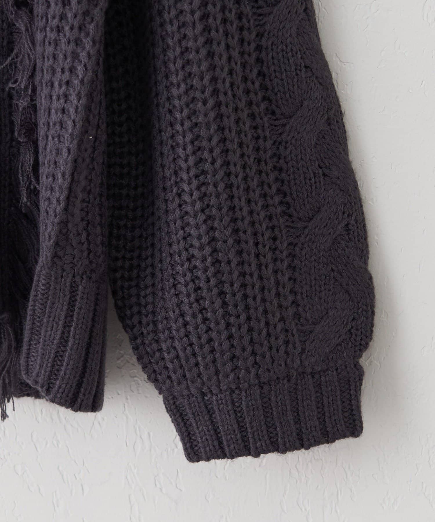 Remind me and forever(リマインドミーアンドフォーエバー) 【NAO】フリンジケーブルニットプルオーバー