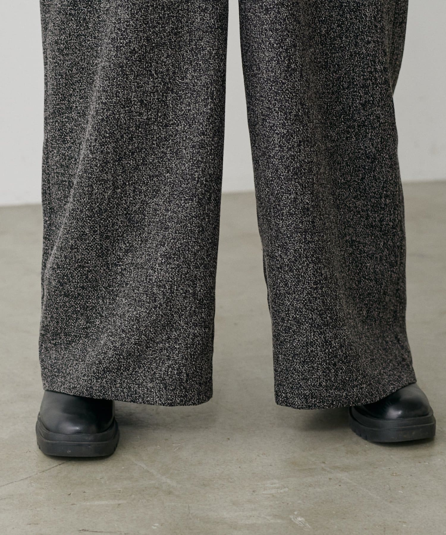 LARUTA(ラルータ) フリンジツイードサロペット