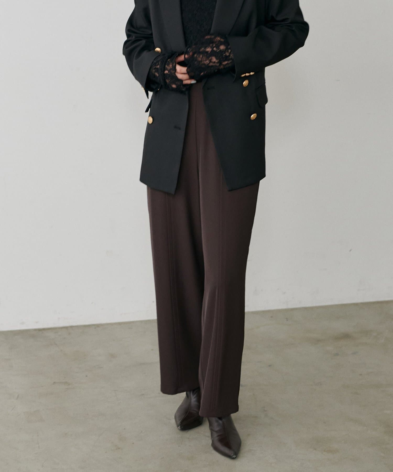 LARUTA(ラルータ) キレイめ切替イージーパンツ