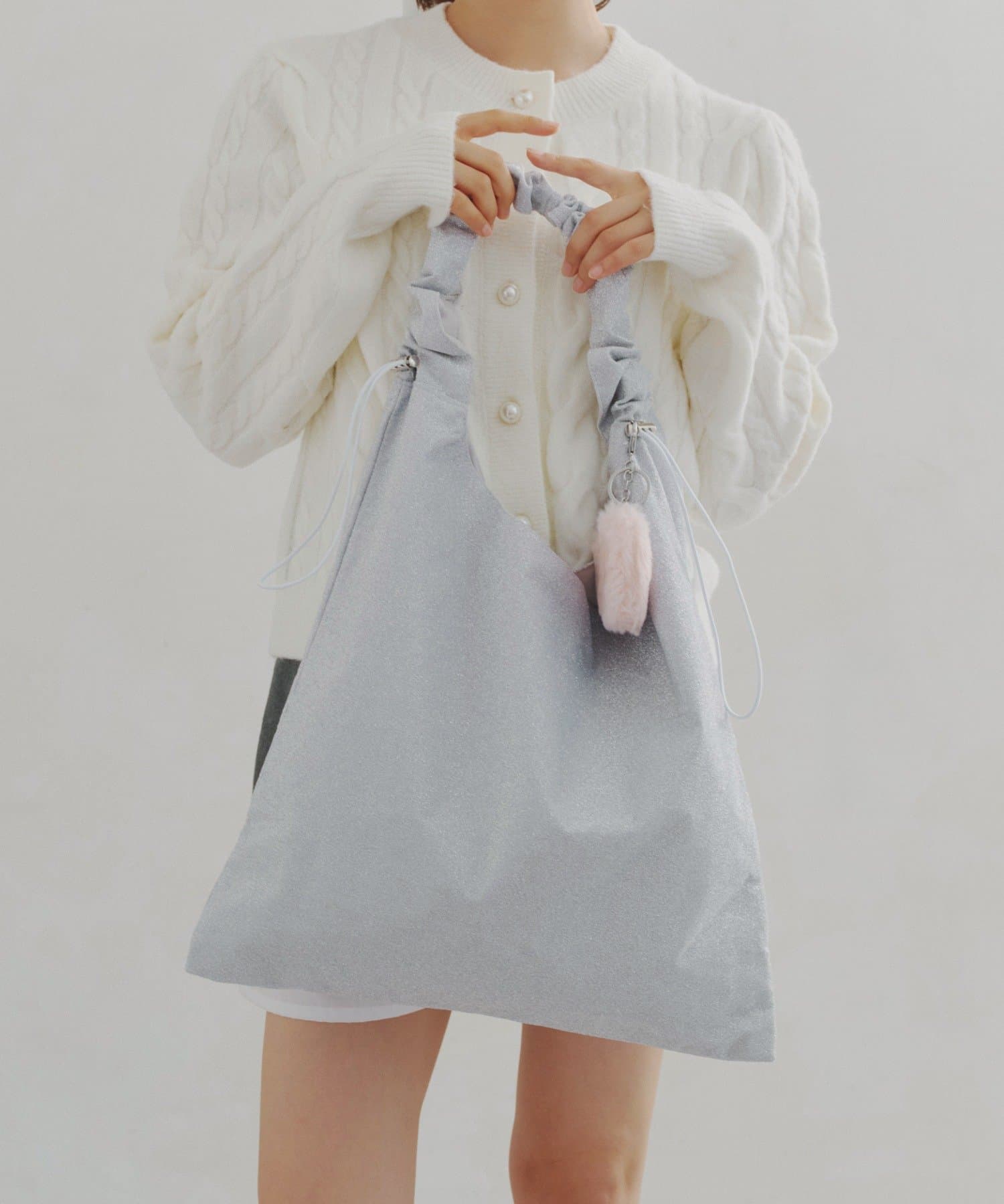 Lattice(ラティス) ラメギャザーバッグ