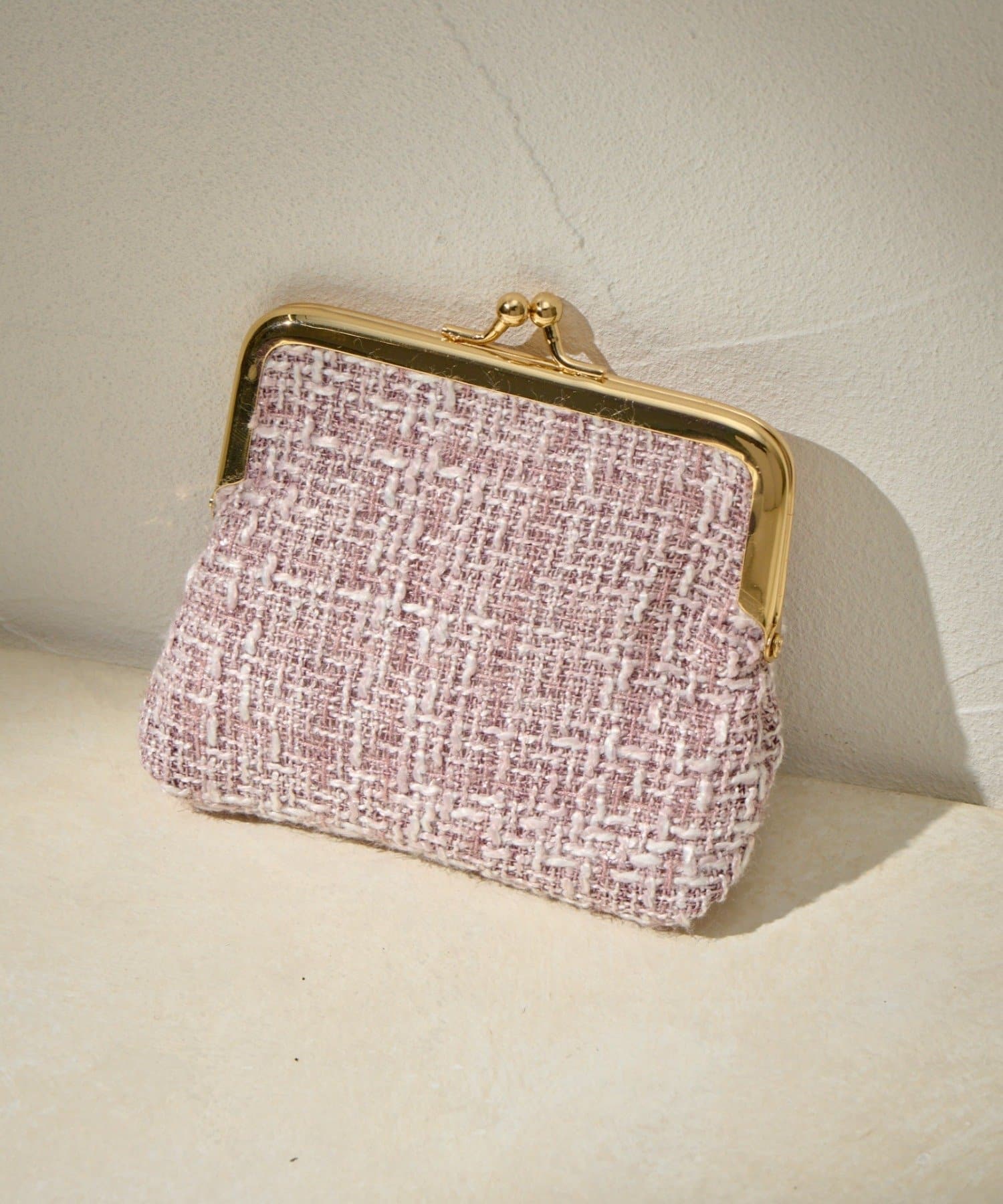 Lattice(ラティス) ツイードがま口ポーチ