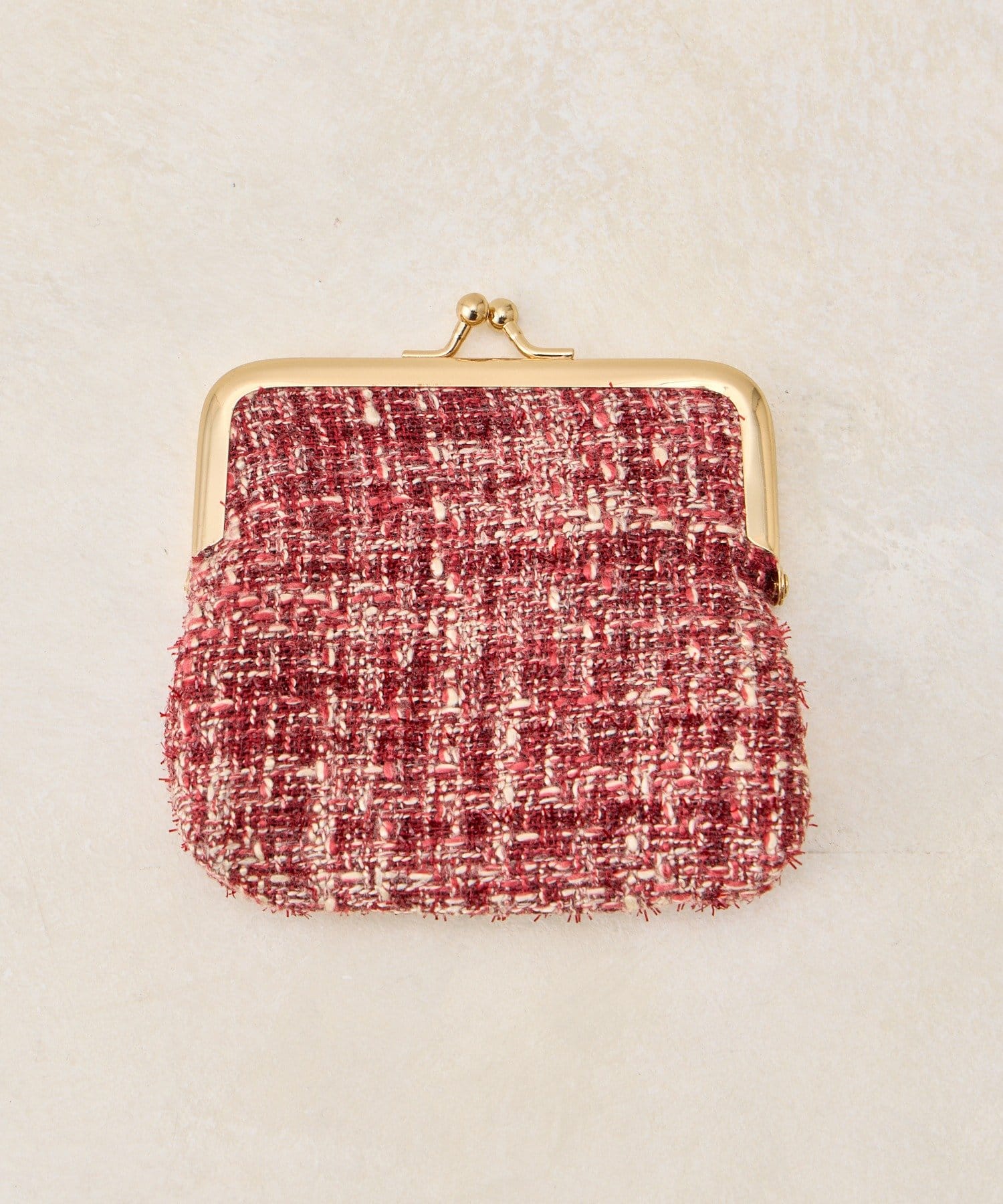 Lattice(ラティス) ツイードがま口ポーチ