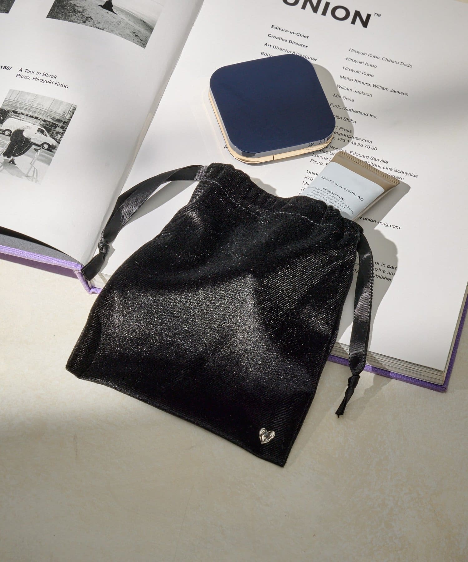 Lattice(ラティス) ベロア巾着ポーチ