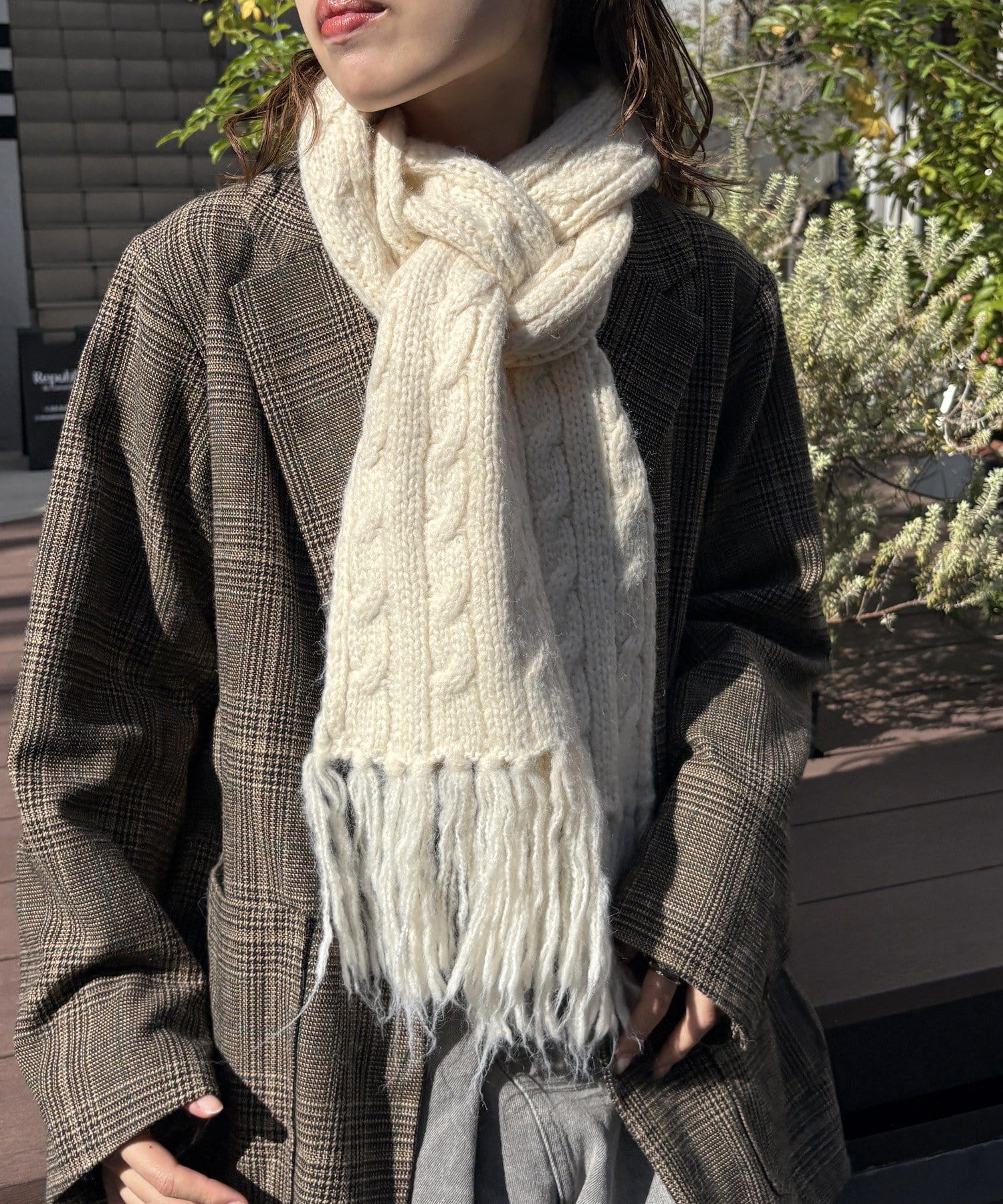 Lattice(ラティス) フリンジマフラー