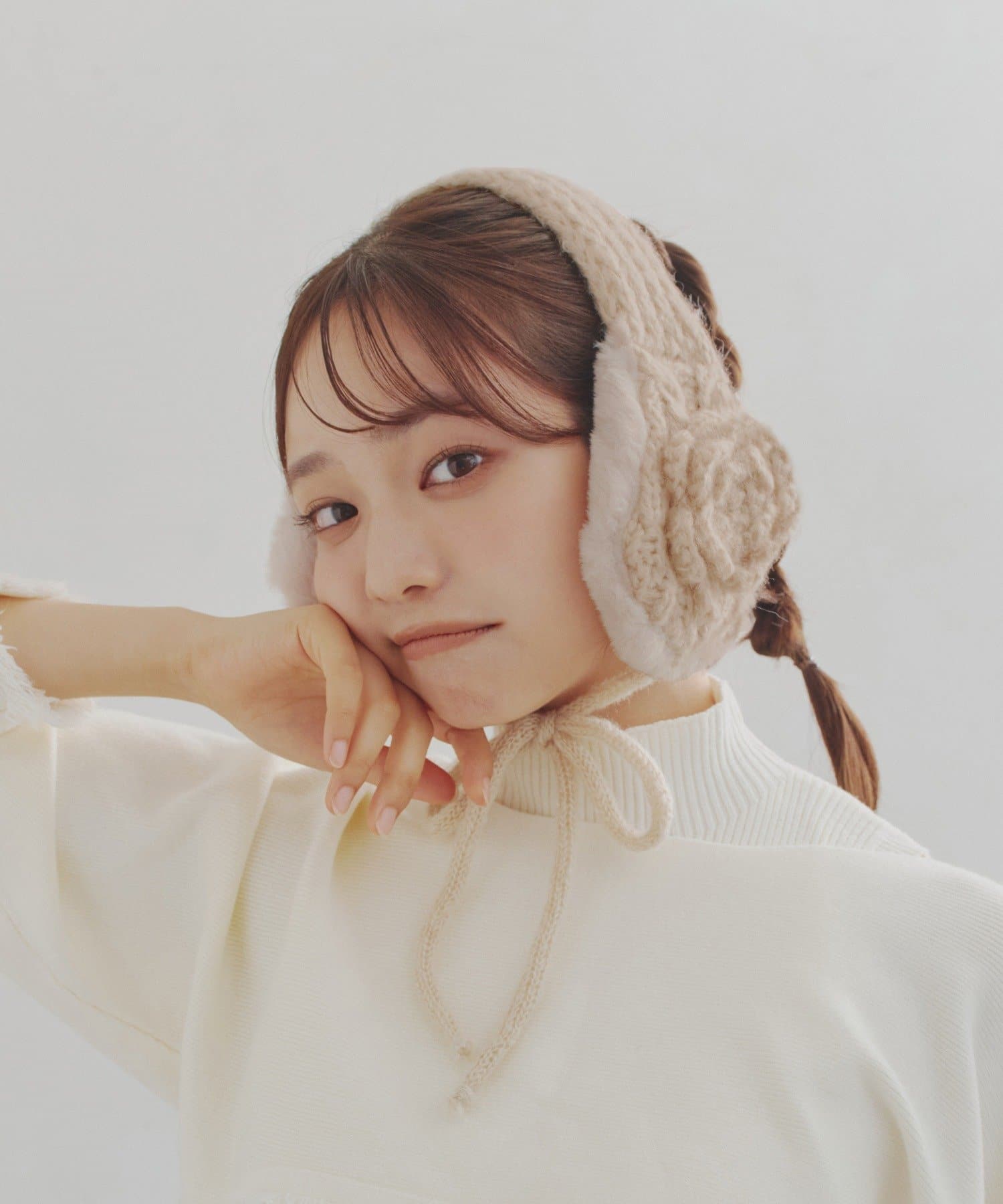 Lattice(ラティス) フラワーニットイヤーマフ