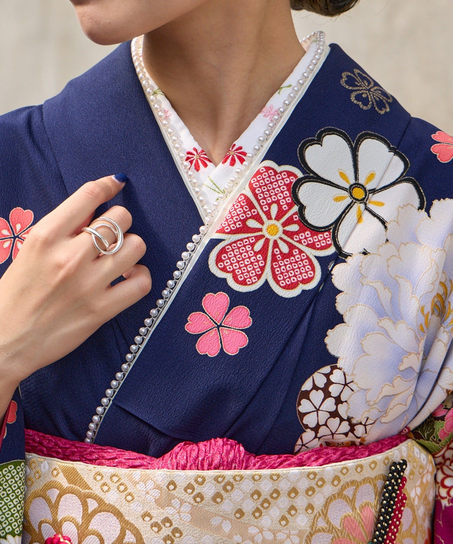 Lattice(ラティス) 【和装におすすめ/オケージョン】パール重ね衿