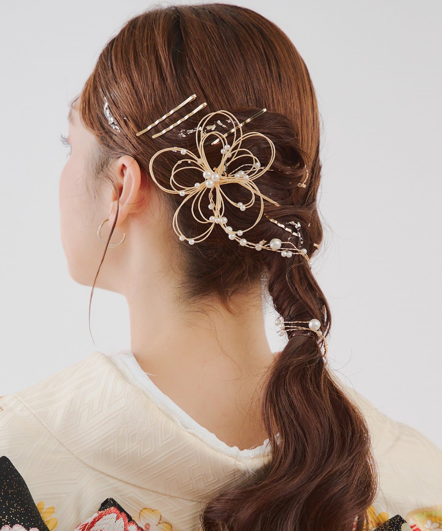 Lattice(ラティス) 【和装におすすめ/オケージョン】水引きフラワーヘッドアクセ