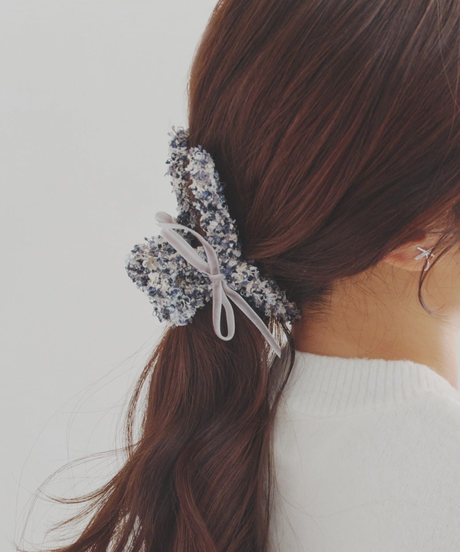 Lattice(ラティス) ツイードベロアリボンクリップ