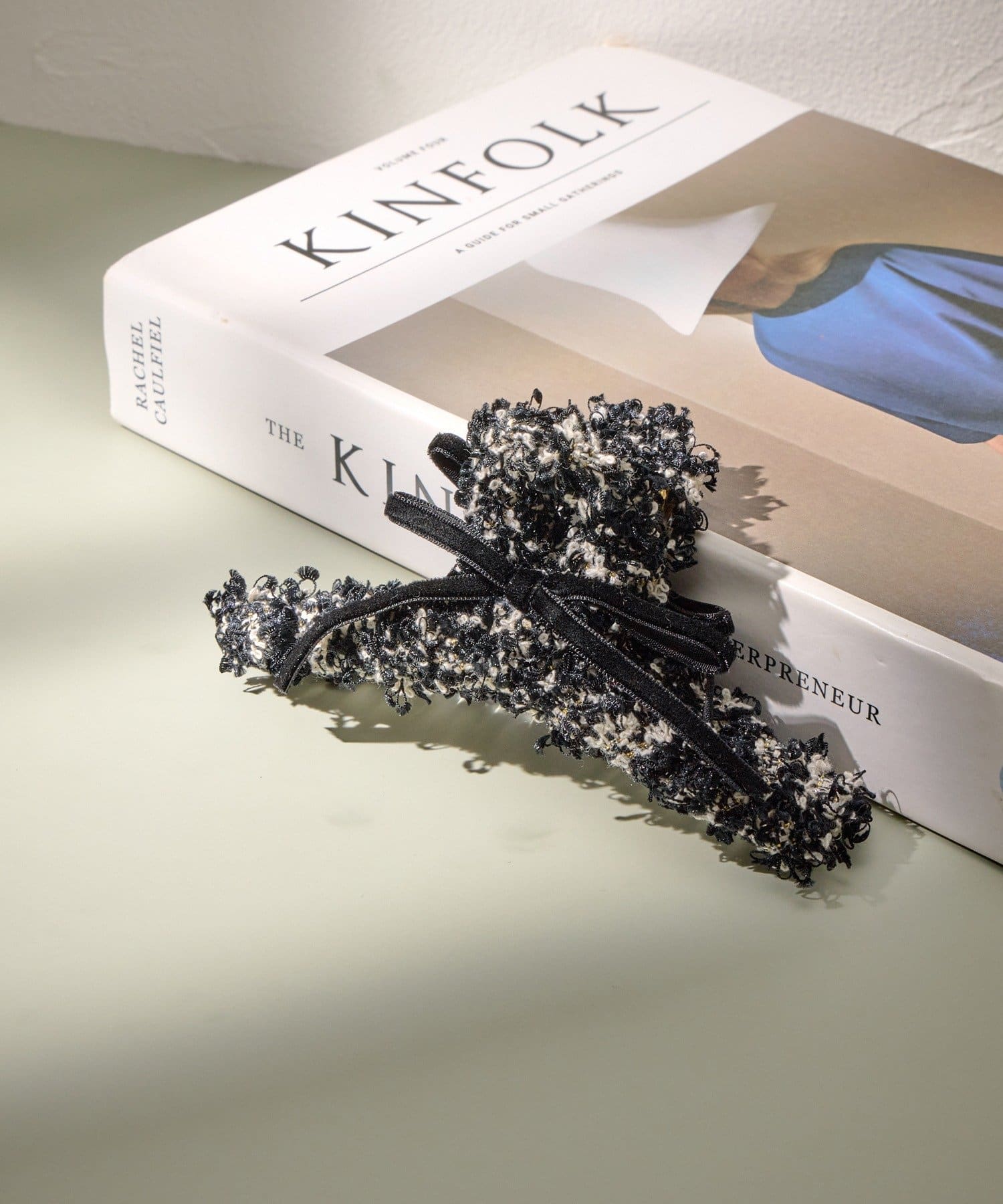 Lattice(ラティス) ツイードベロアリボンクリップ