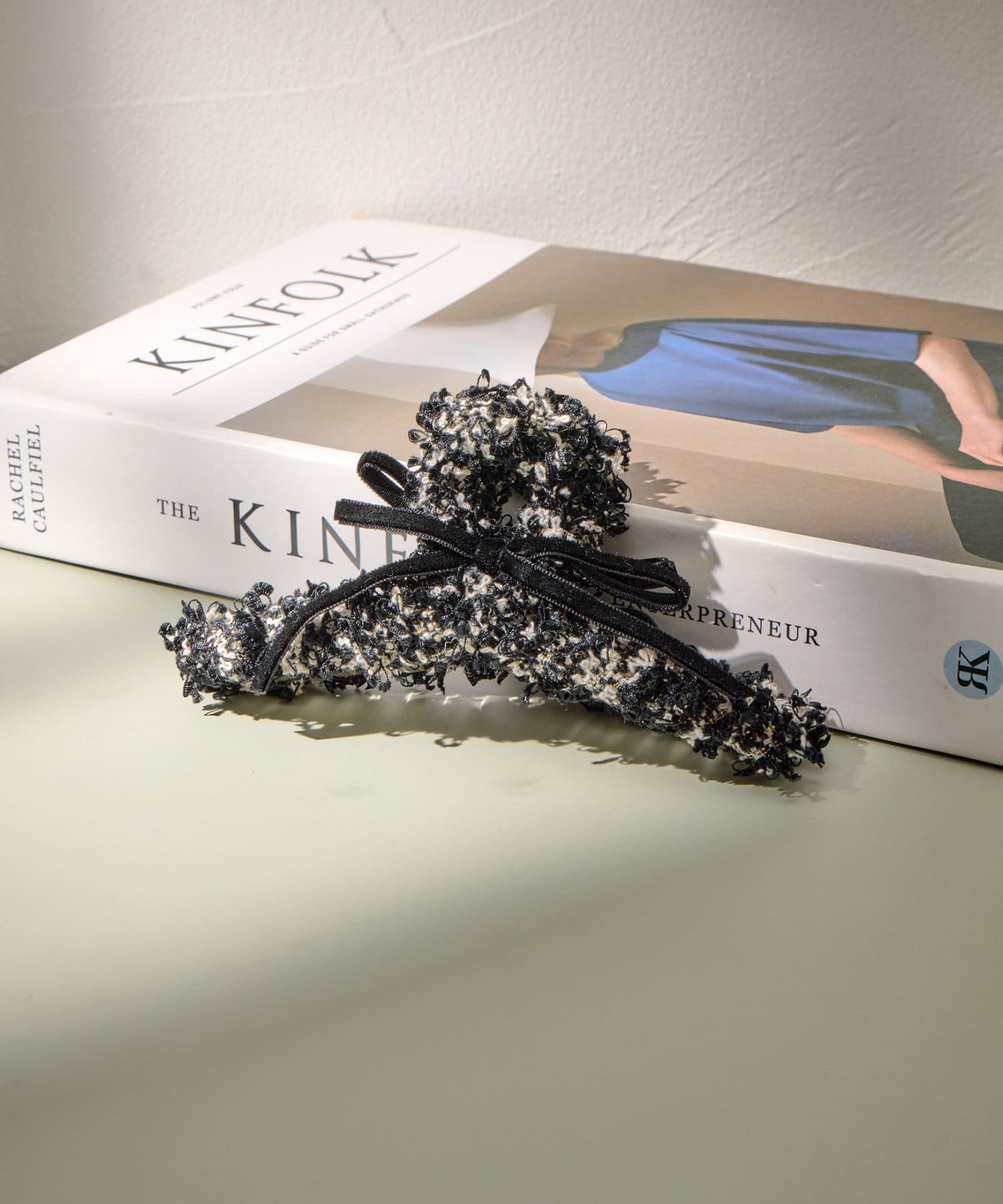 Lattice(ラティス) ツイードベロアリボンクリップ