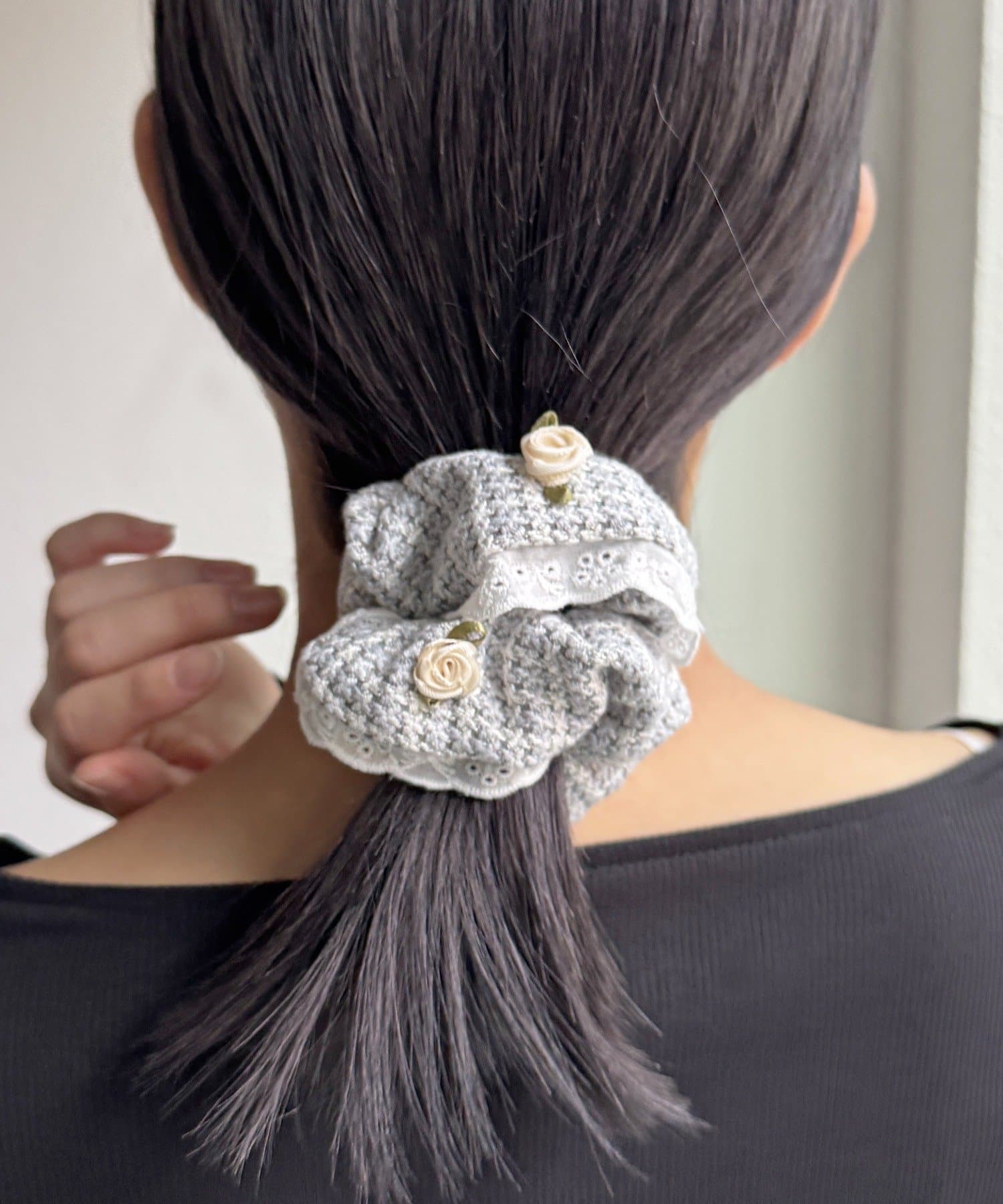 Lattice(ラティス) フラワーモチーフシュシュ