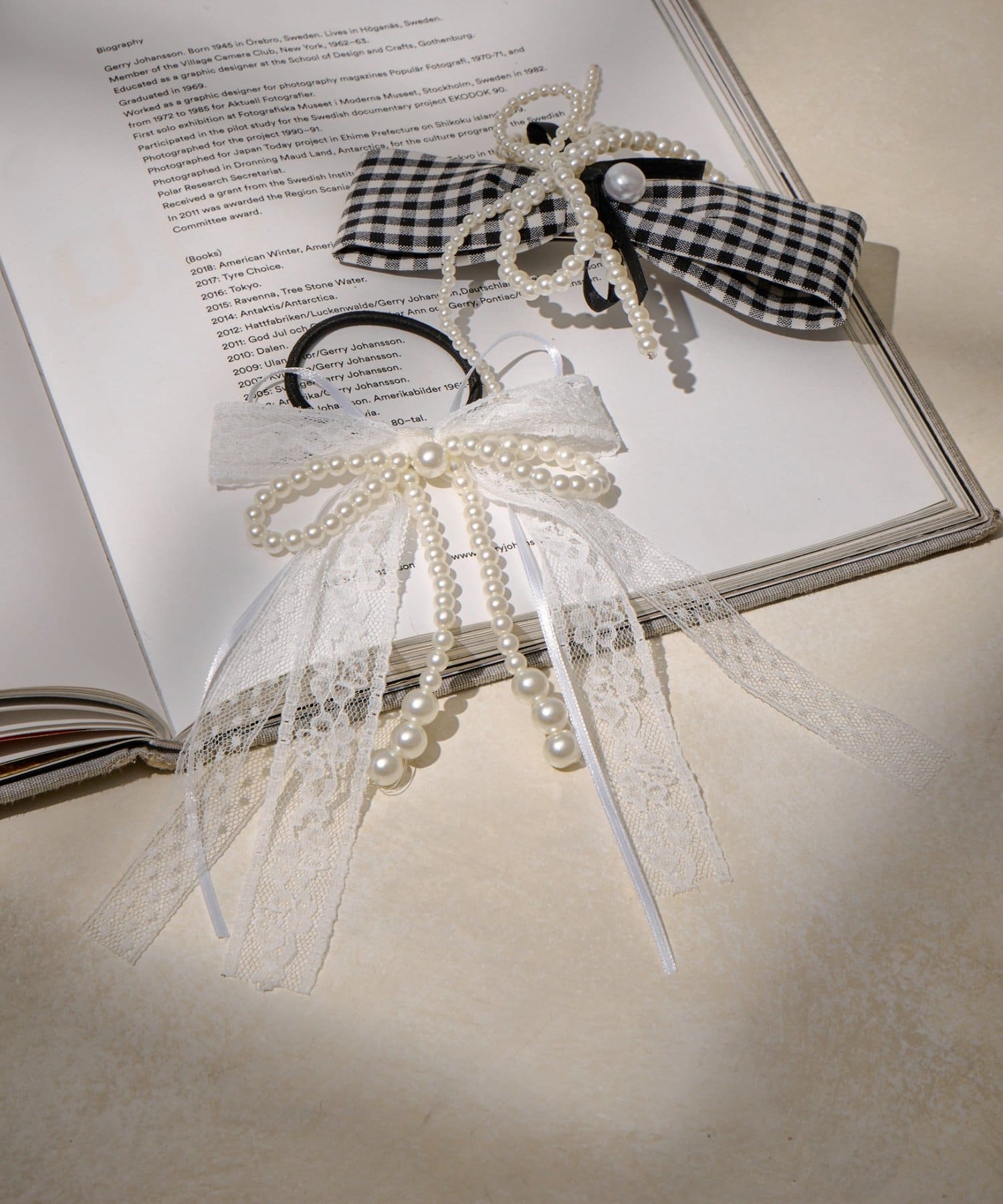 Lattice(ラティス) ギンガムチェックリボンバレッタ