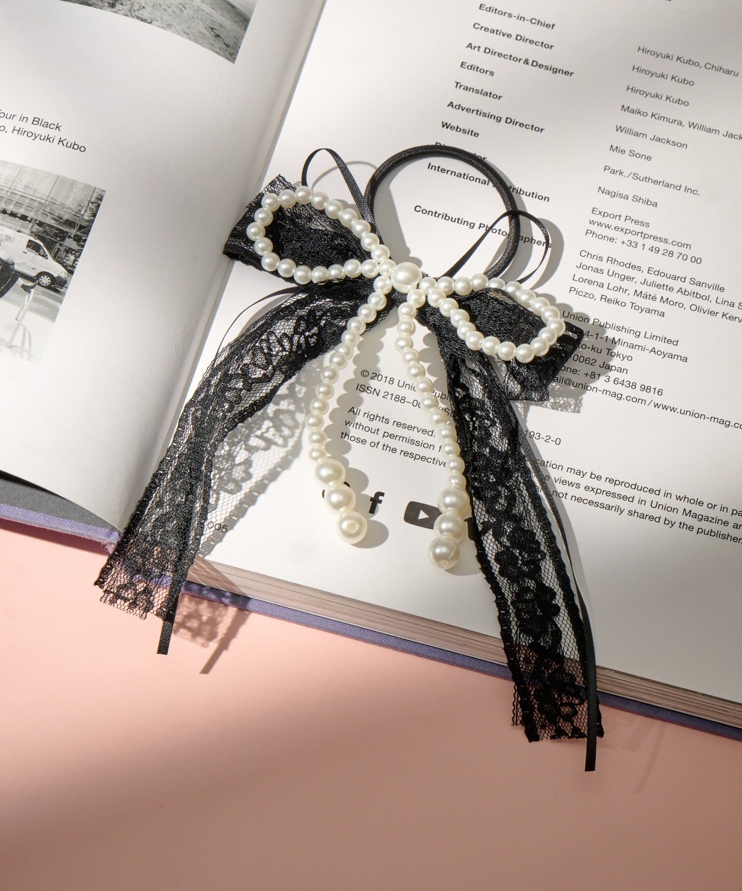 Lattice(ラティス) パールレースリボンヘアゴム